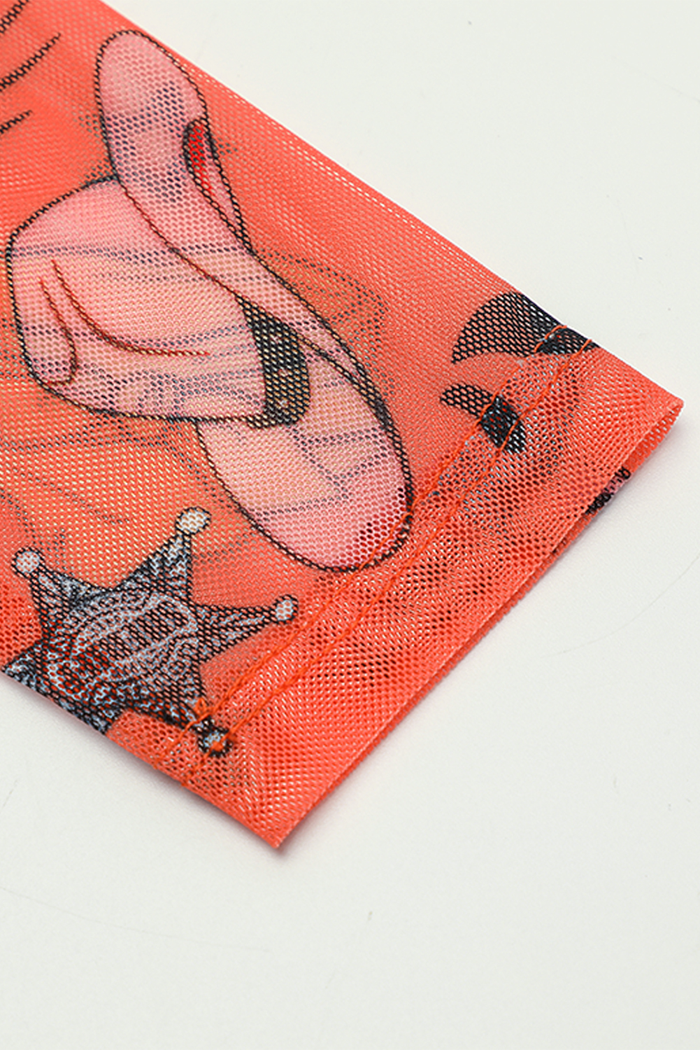 White Rodeo Bound Printed Long Sleeve Bodysuit