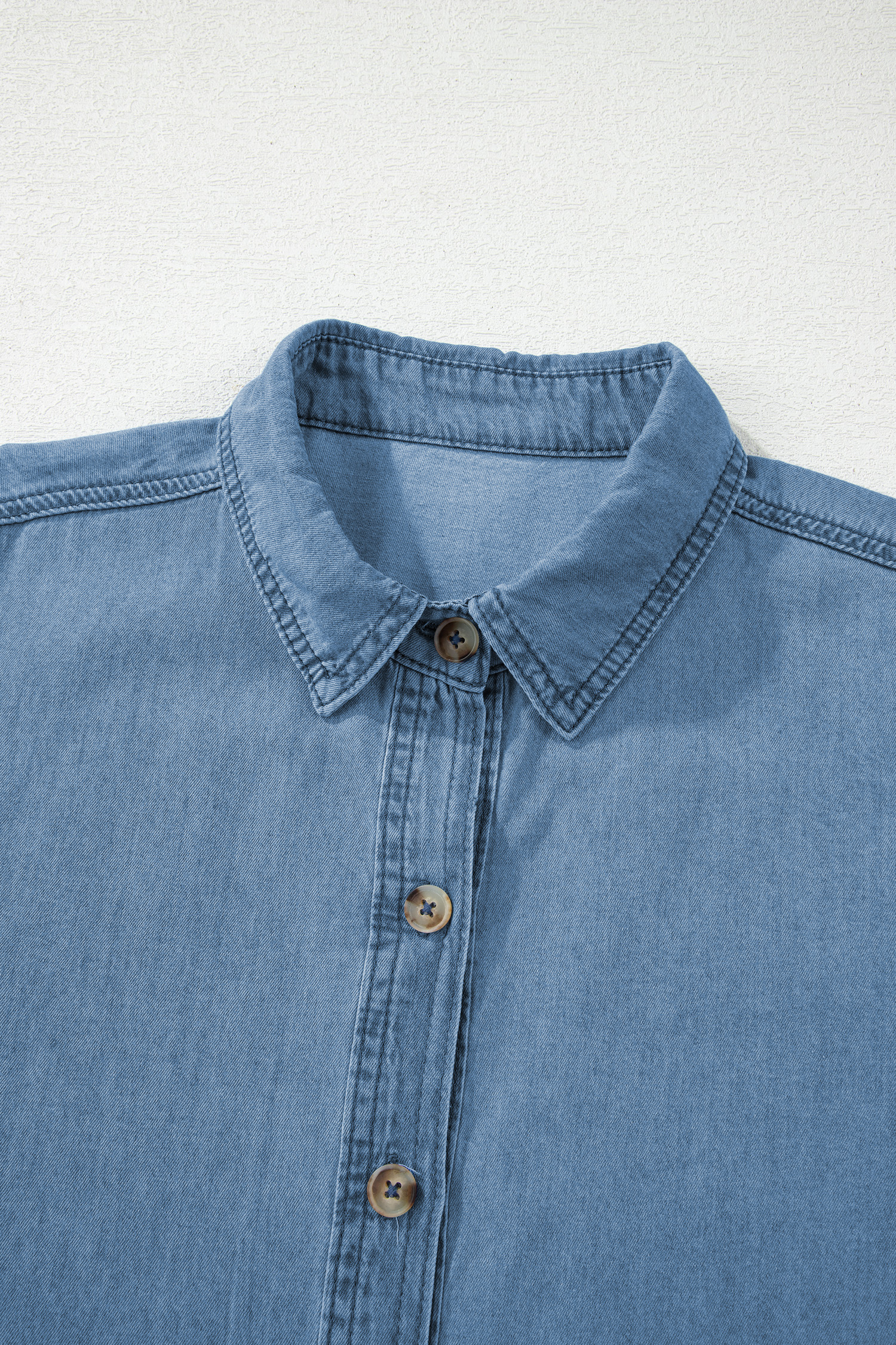 Myosotis Buttoned Down Slim Denim Shirt
