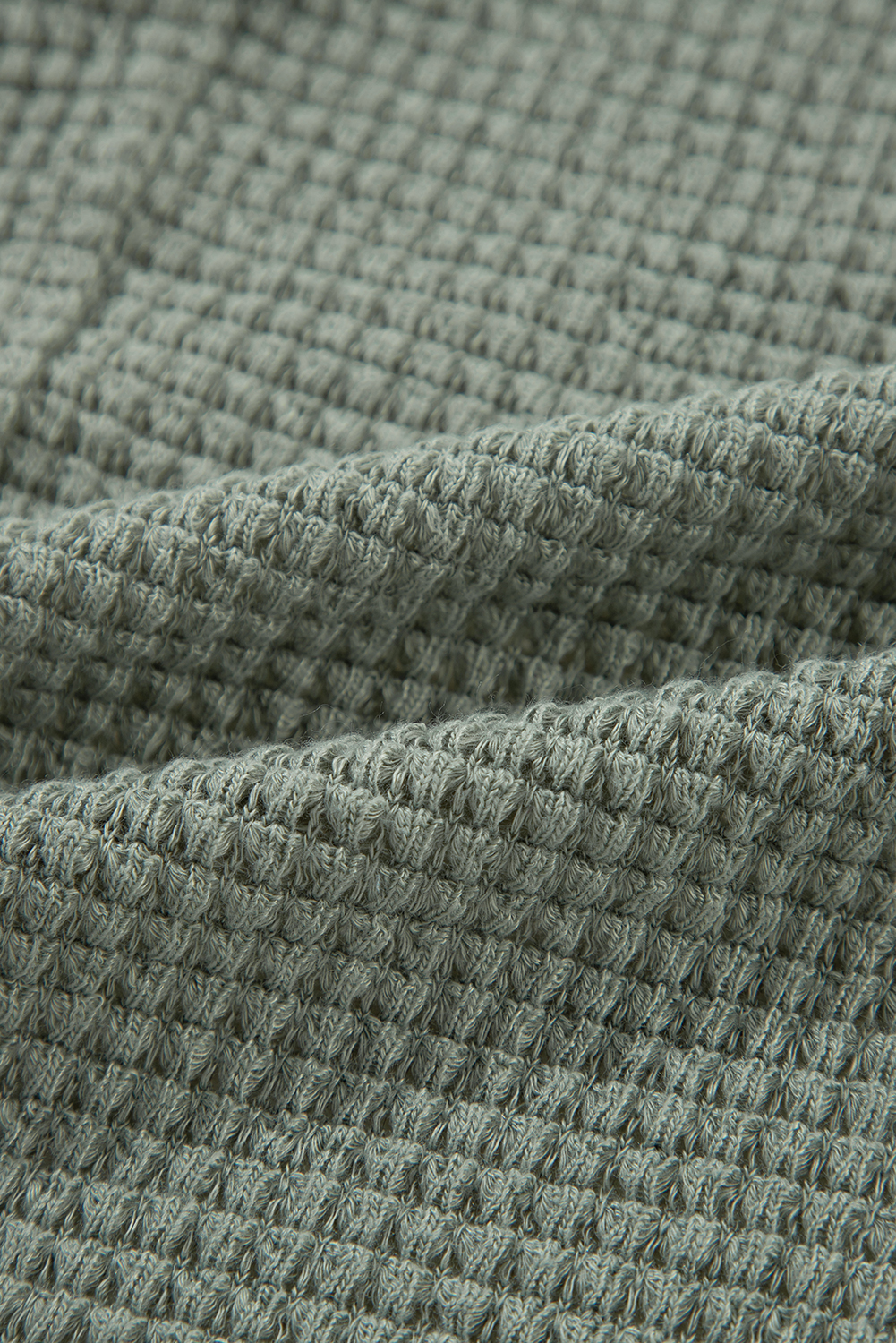 Laurel Green Waffle Knit Open Front Cardigan