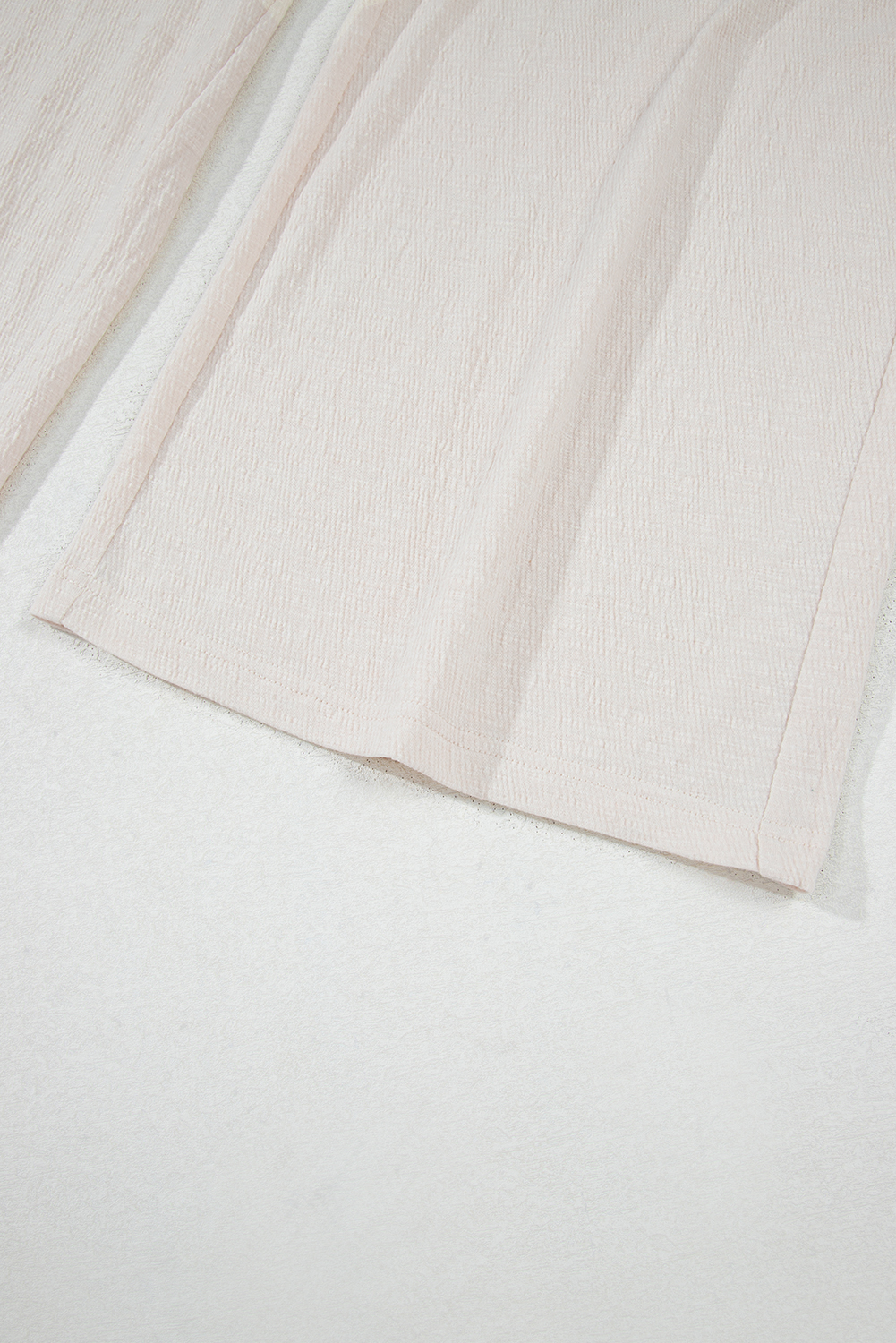 Apricot Buttoned V Neck Tank Top and Wide Leg Pants Casual Outfit