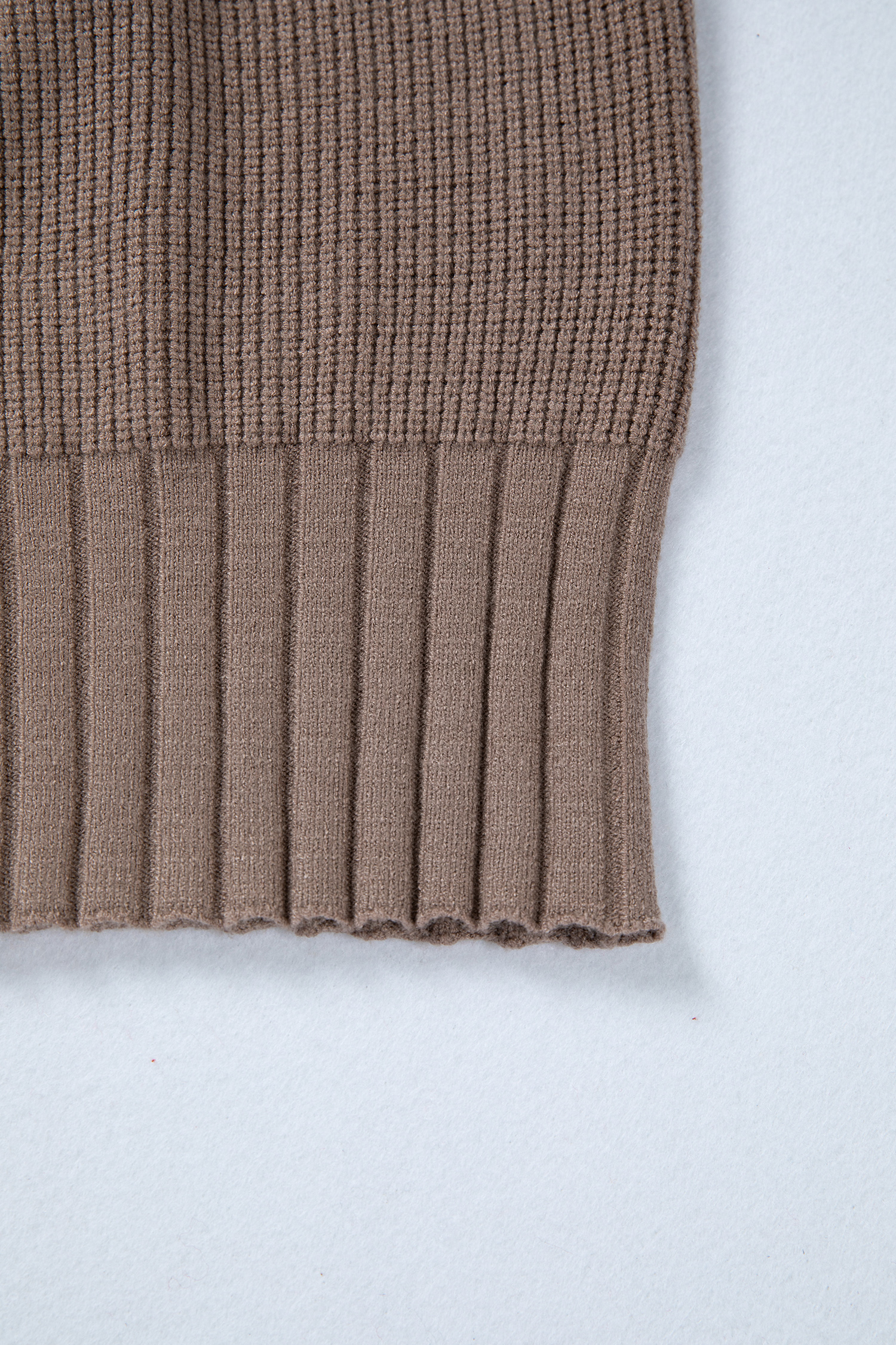 Light Pink Mixed Texture Knit Button V Neck Sweater Cardigan