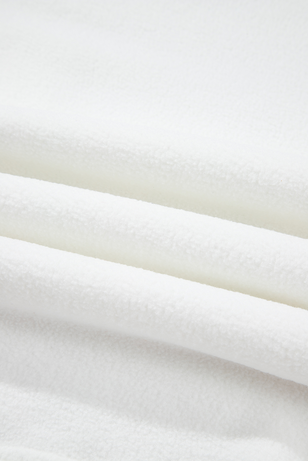 White Exposed Seam Chest Pocket Knit Pullover Sweatshirt