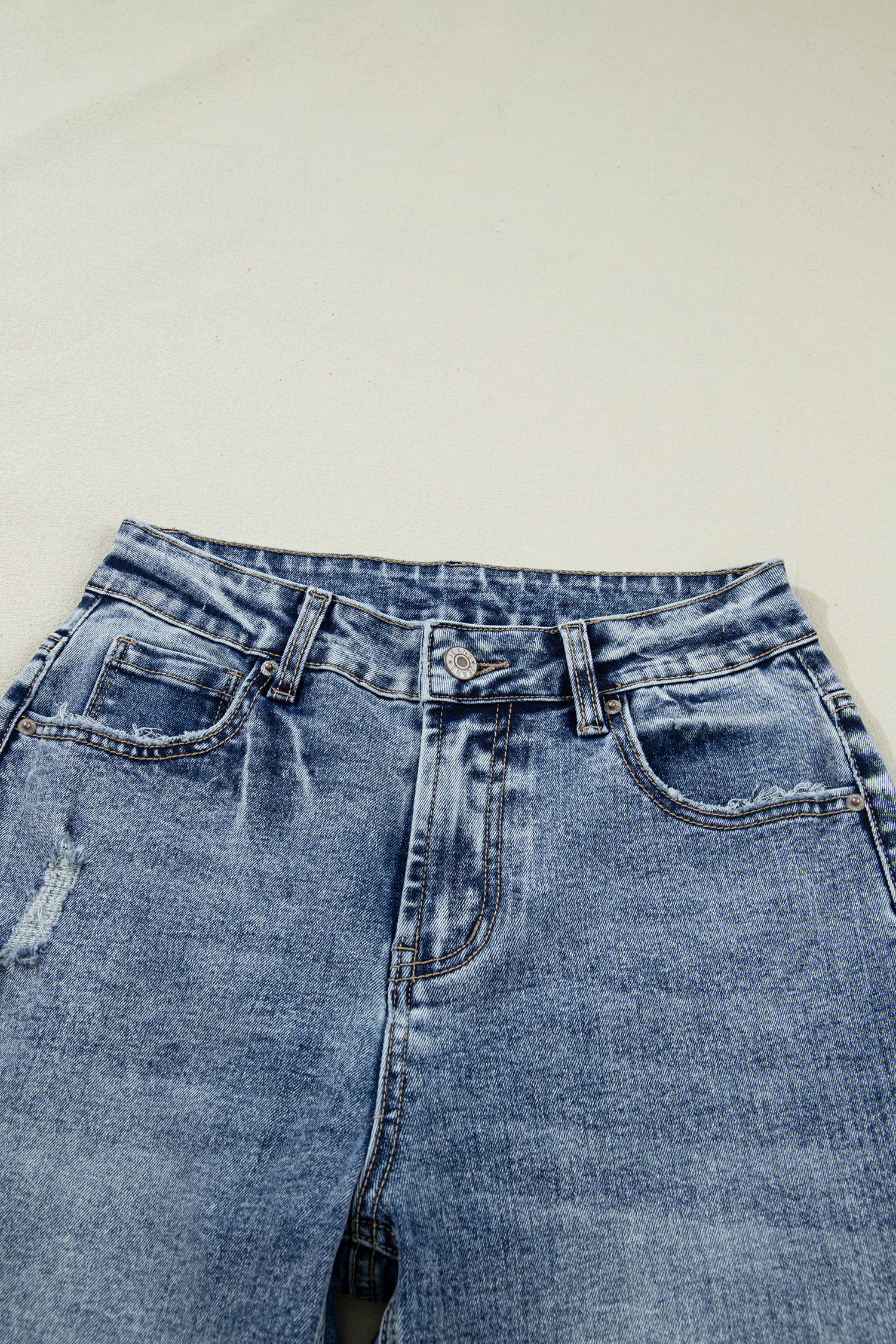 Ashleigh Blue Cuffed Straight Loose Jeans