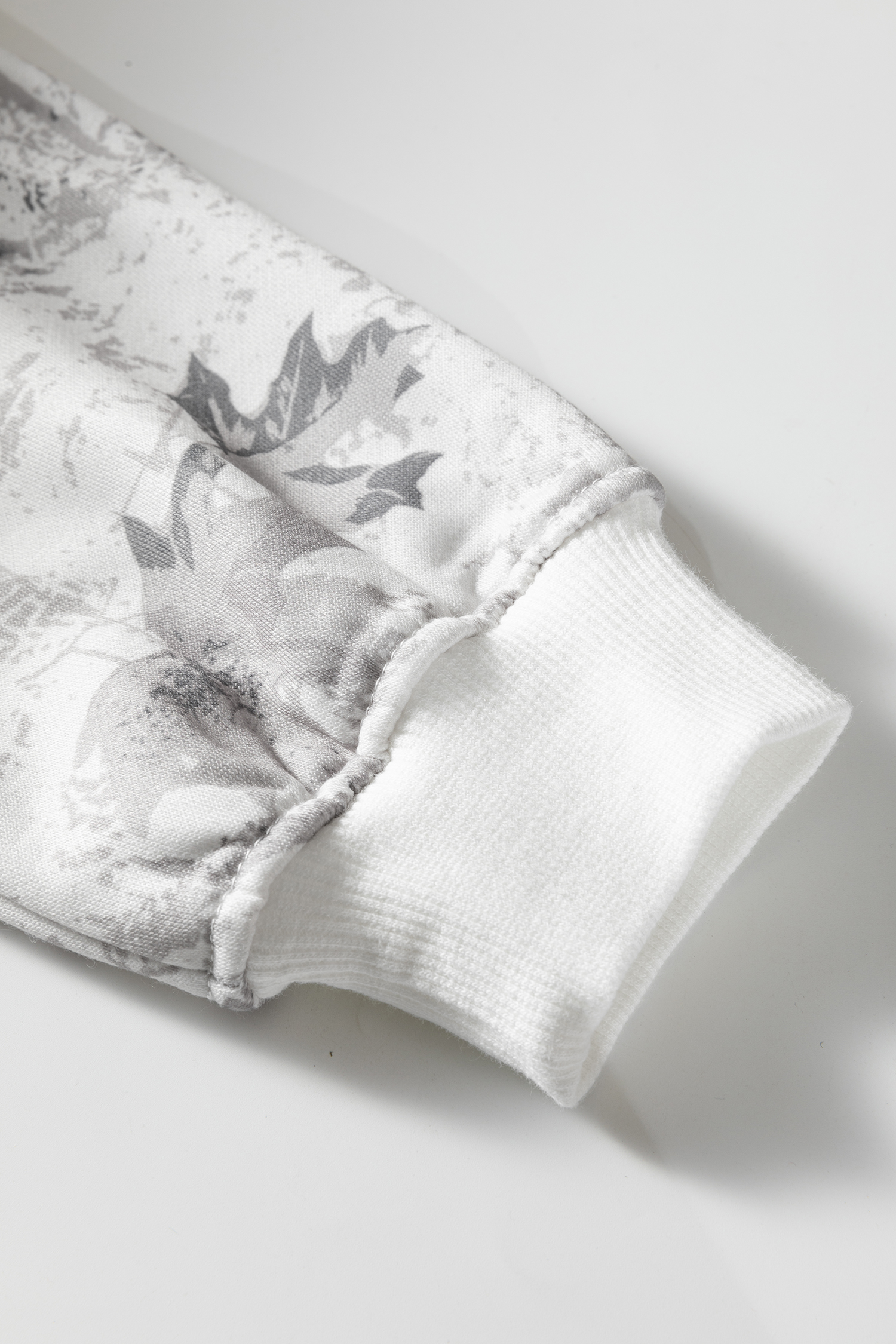 Beige Camo Print Baggy Drawstring Jogger Sweatpants