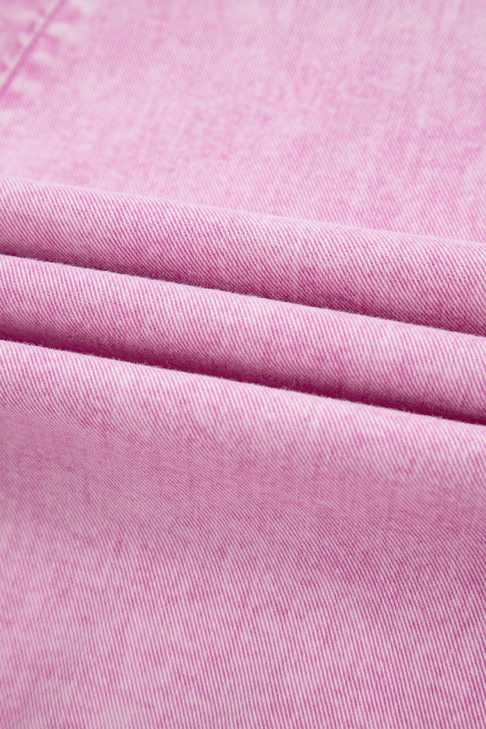 Bonbon Mineral Wash Pleated Bust V Neck Sleeveless Denim Romper