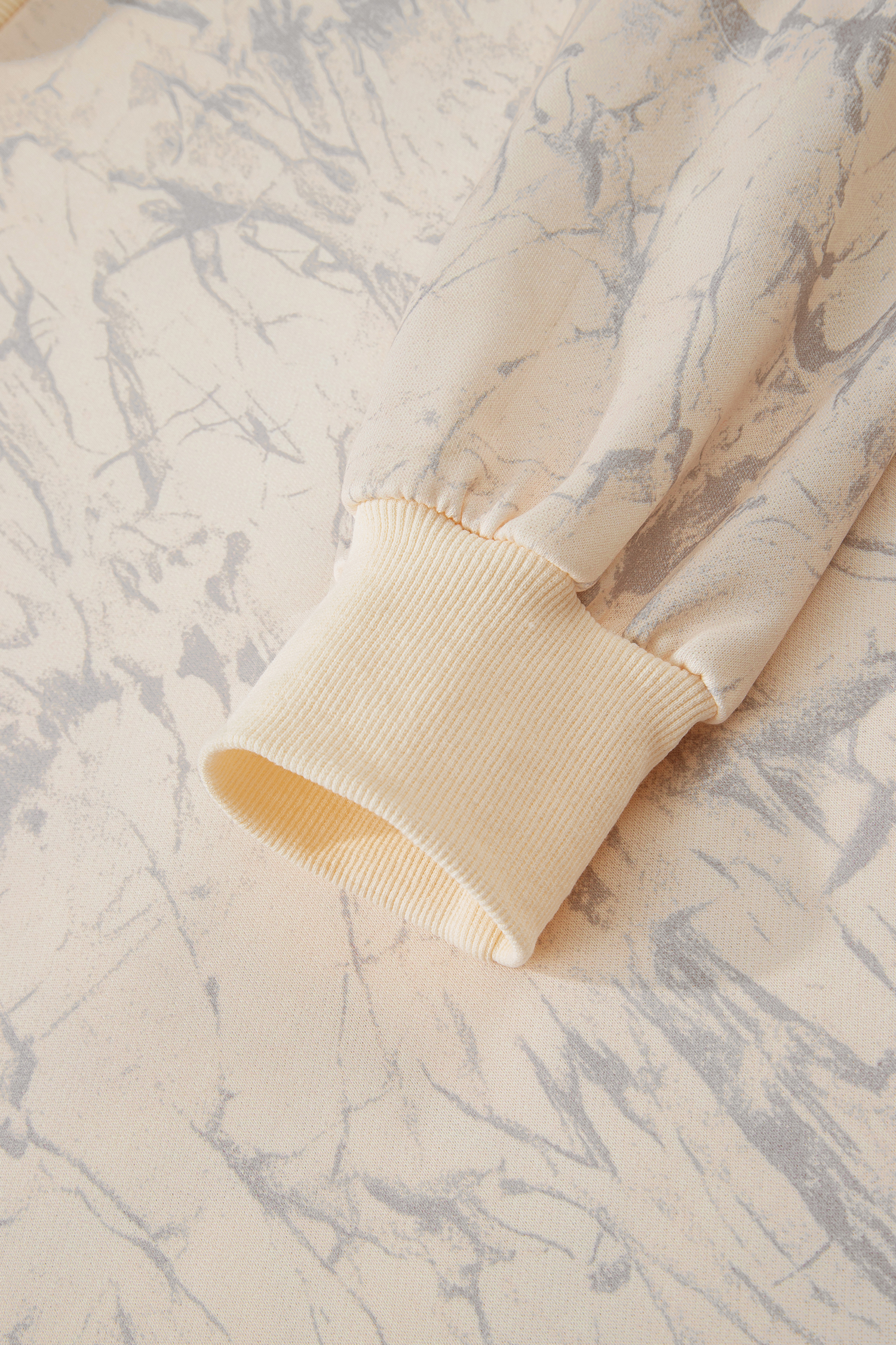 Beige Camo Print Baggy Drawstring Jogger Sweatpants