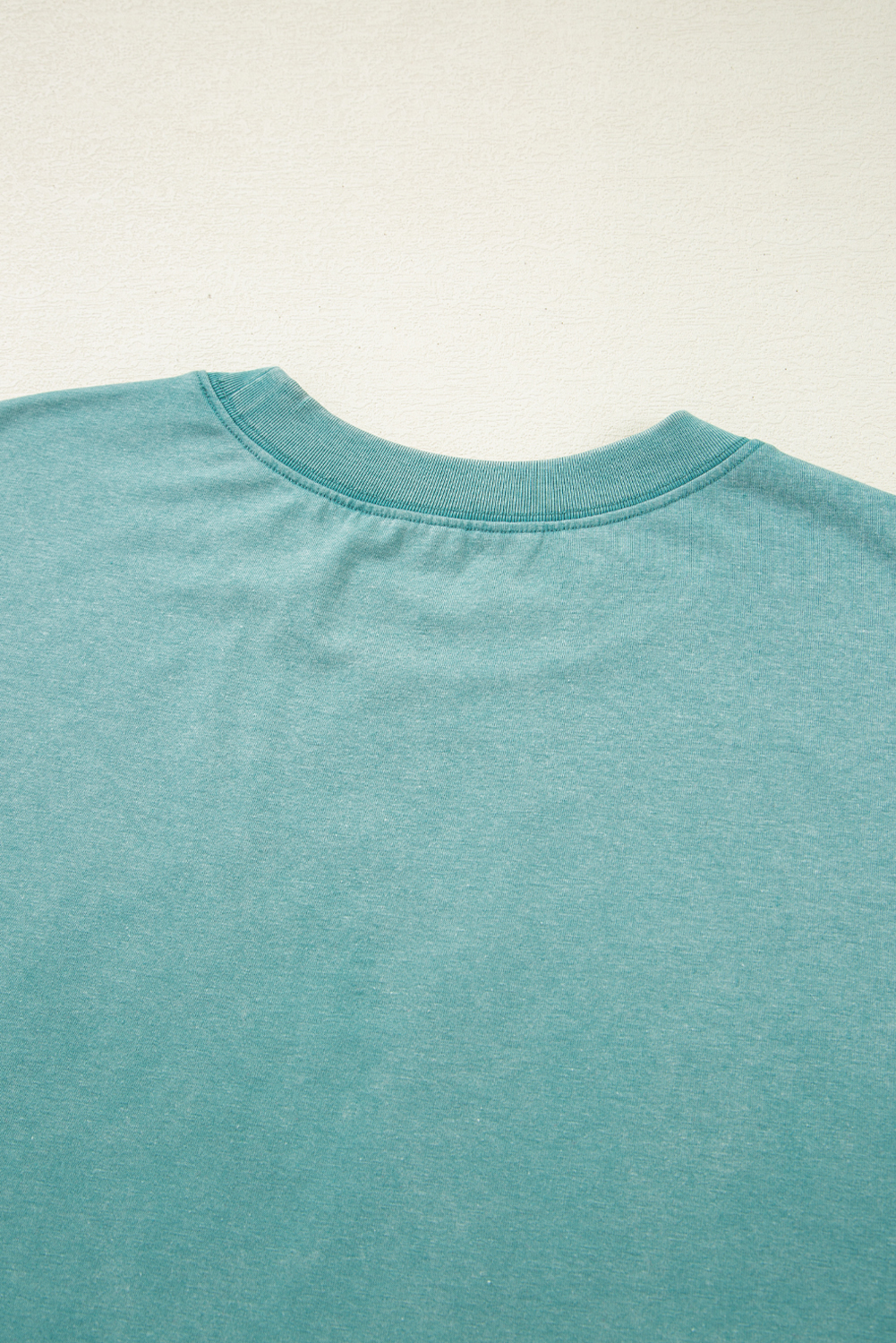 Sea Green MAMA Printed Mineral Wash Crewneck T Shirt