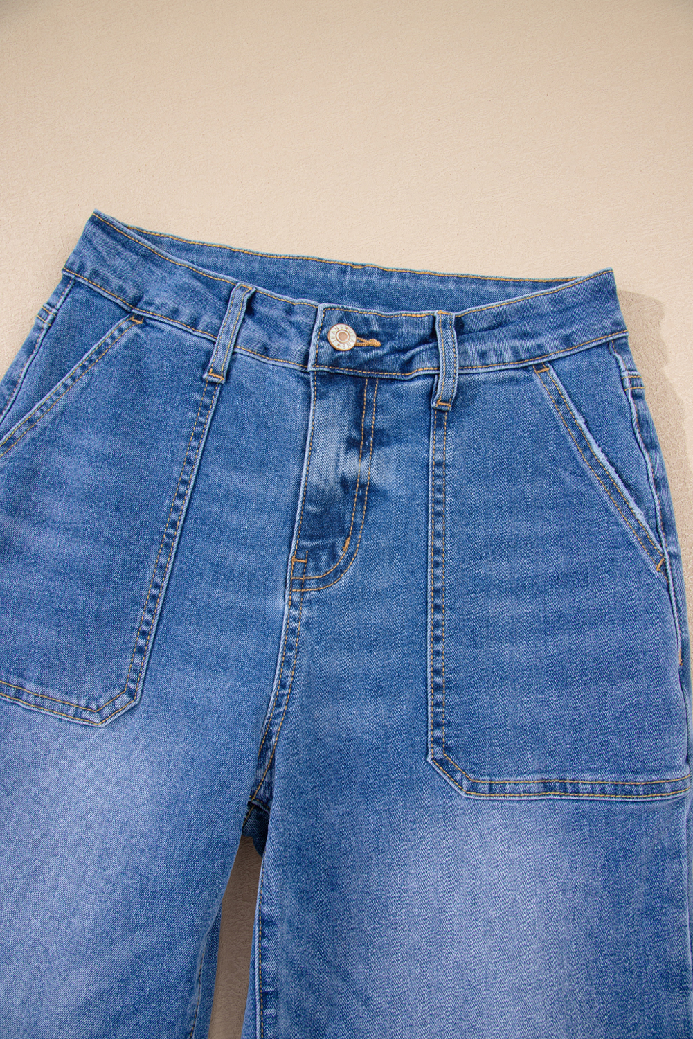 Breen Cropped High Rise Wide Leg Jeans