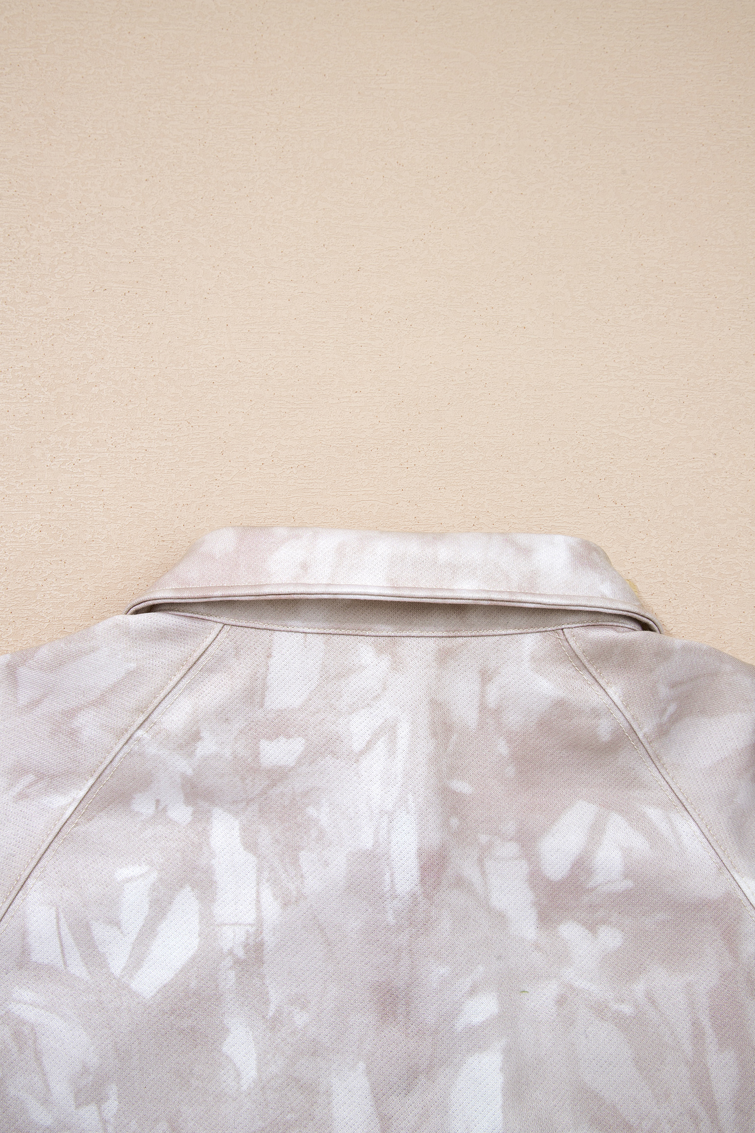 White Abstract Woodland Print Balloon Sleeve Pullover Drawstring Mini Skort Set