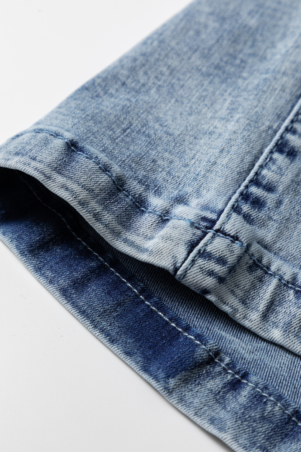 Ashleigh Blue Acid Wash Exposed Seam Drawstring Elastic Waistband Jeans