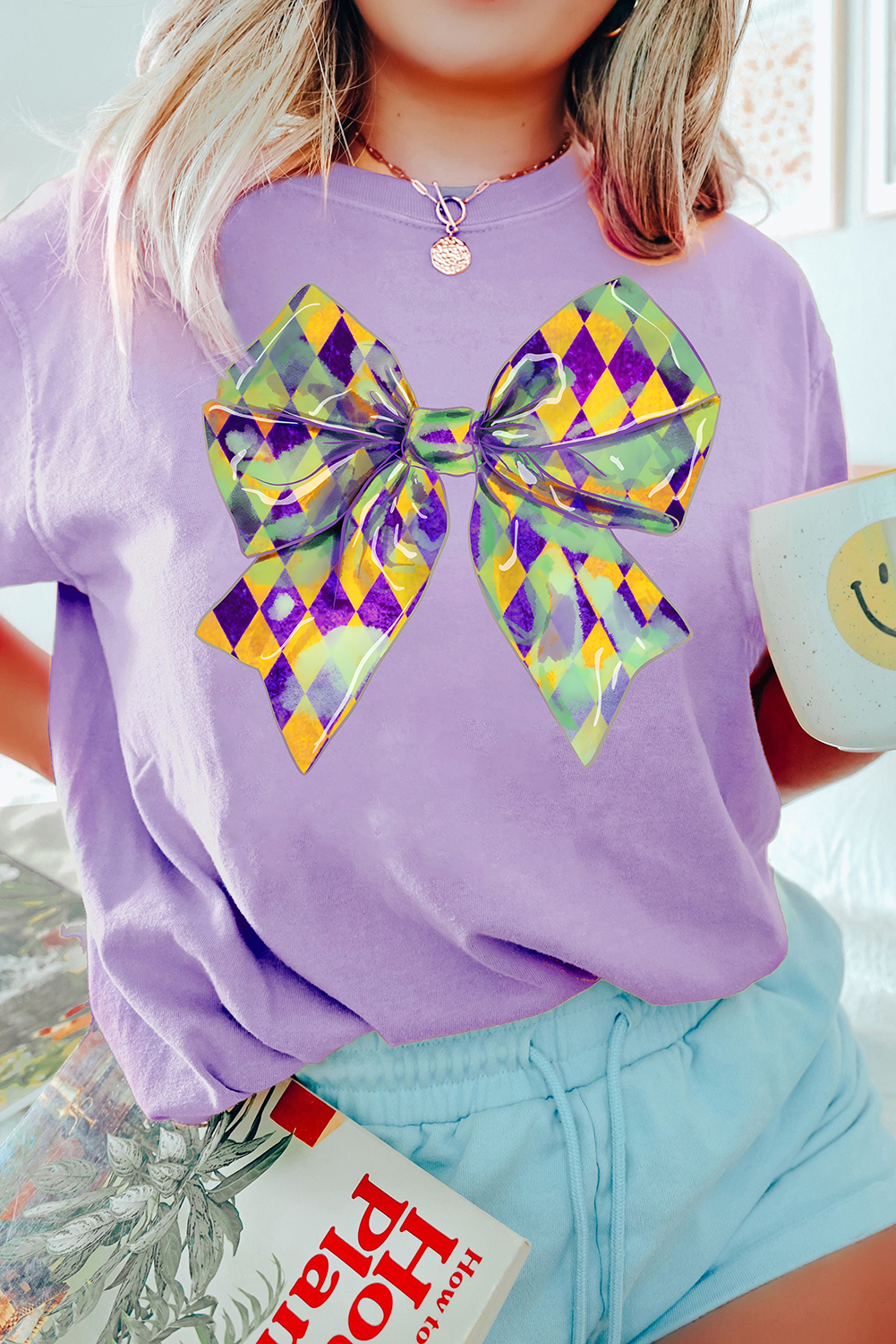 Wisteria Sequin mardi gras Graphic T Shirt