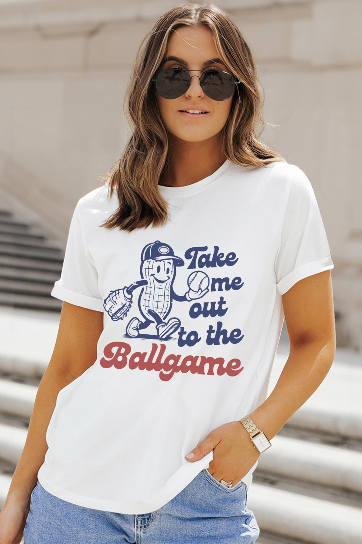 White SHOT CALLER WANNA BE A BALLER Casual Graphic Tee