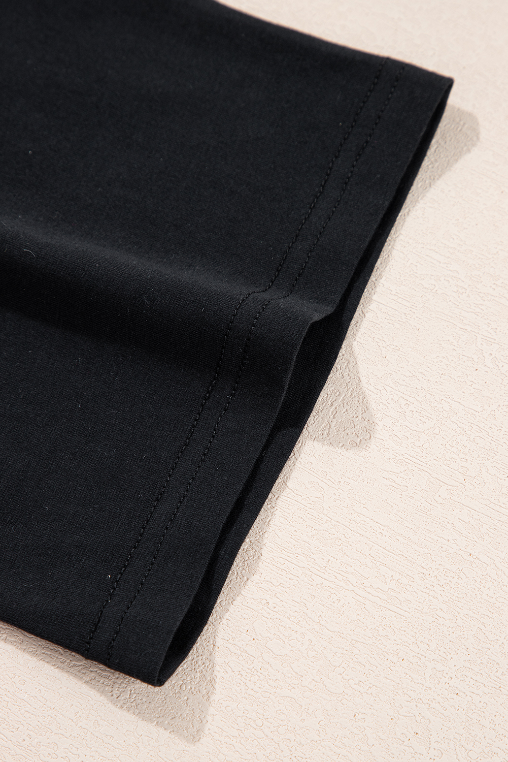 Black Paisley Print Crew Neck Loose Fit Tunic Tee