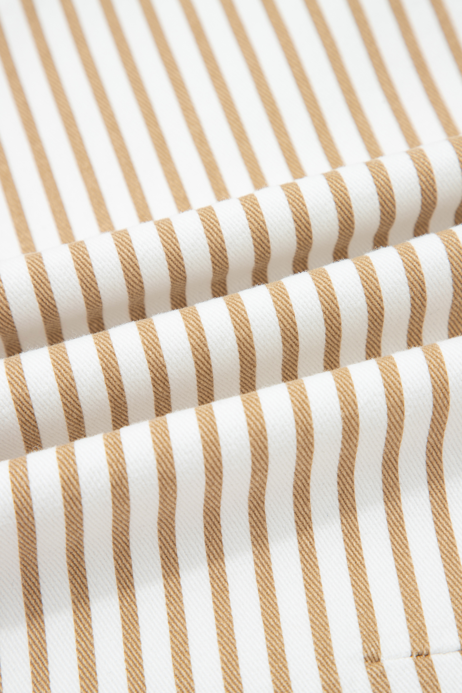 Khaki Stripe Casual Barrel Jeans