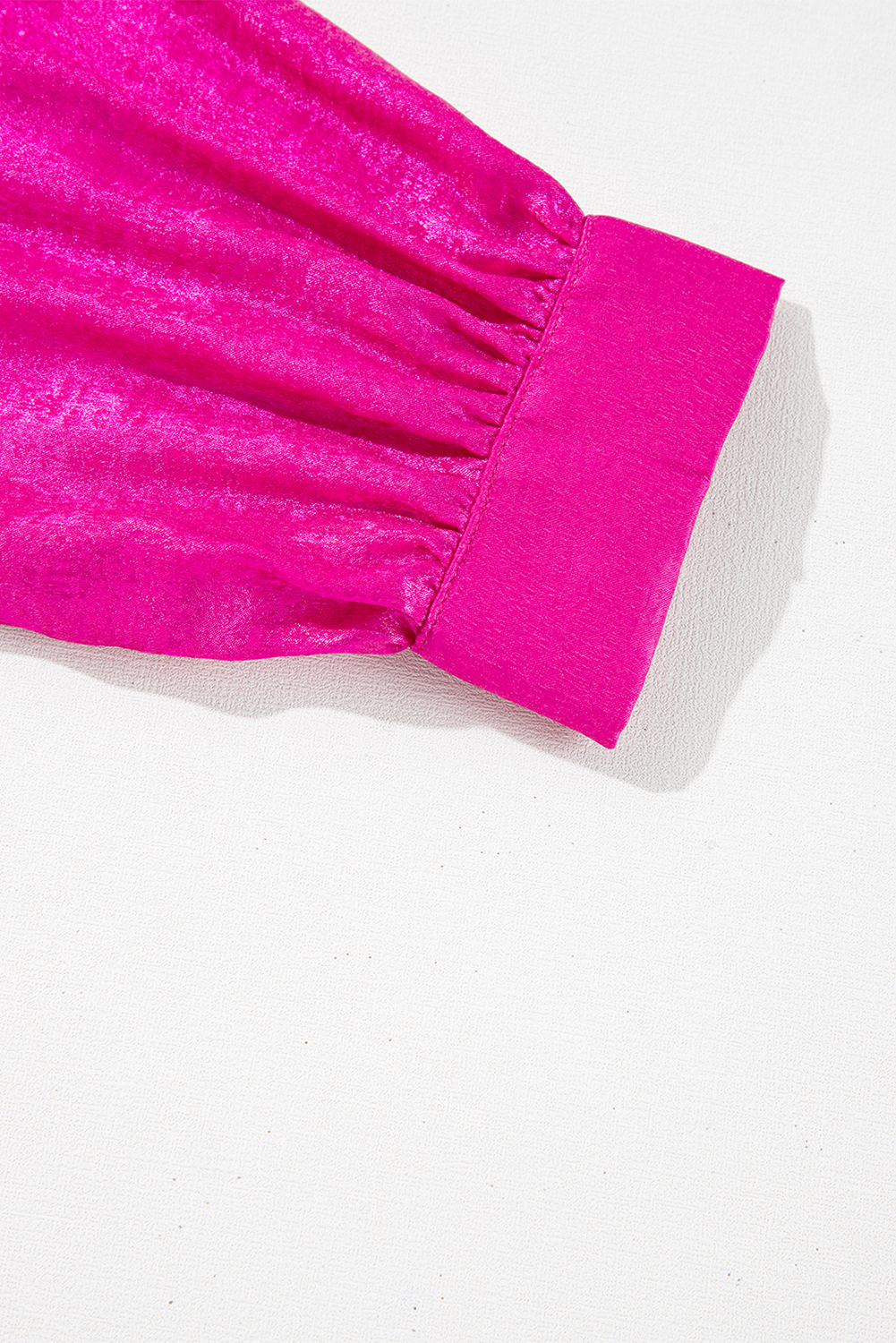 Dearlovers Gold Metallic Frilled V Neck Puff Sleeve Babydoll Blouse