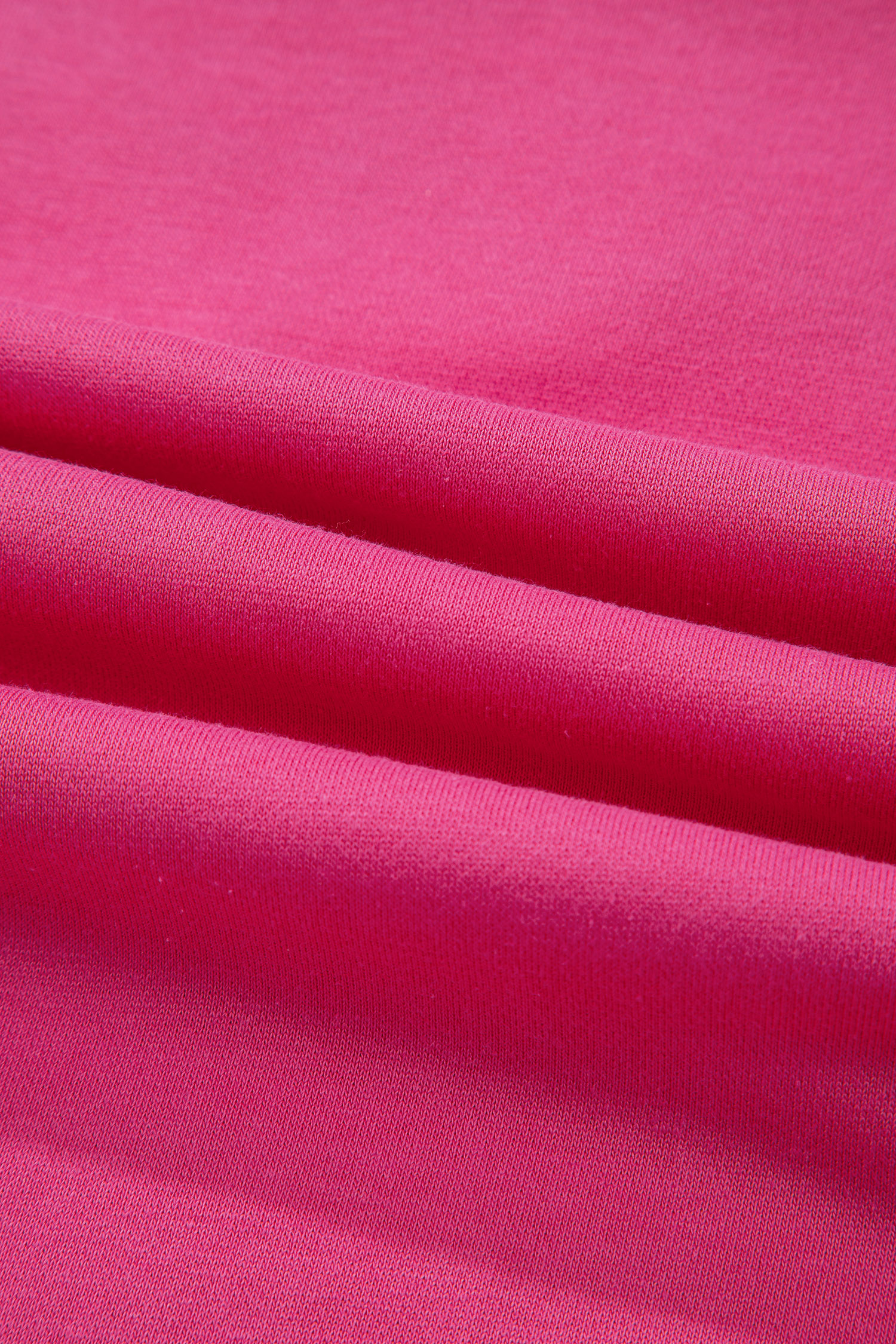 Rose Red Lucky Clover Embroidered Loose Pullover Sweatshirt