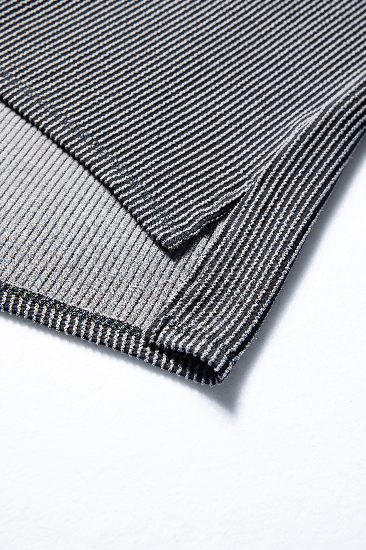 Dark Khaki Twist Ribbed Exposed Seam Detail Long Sleeve Loose Top