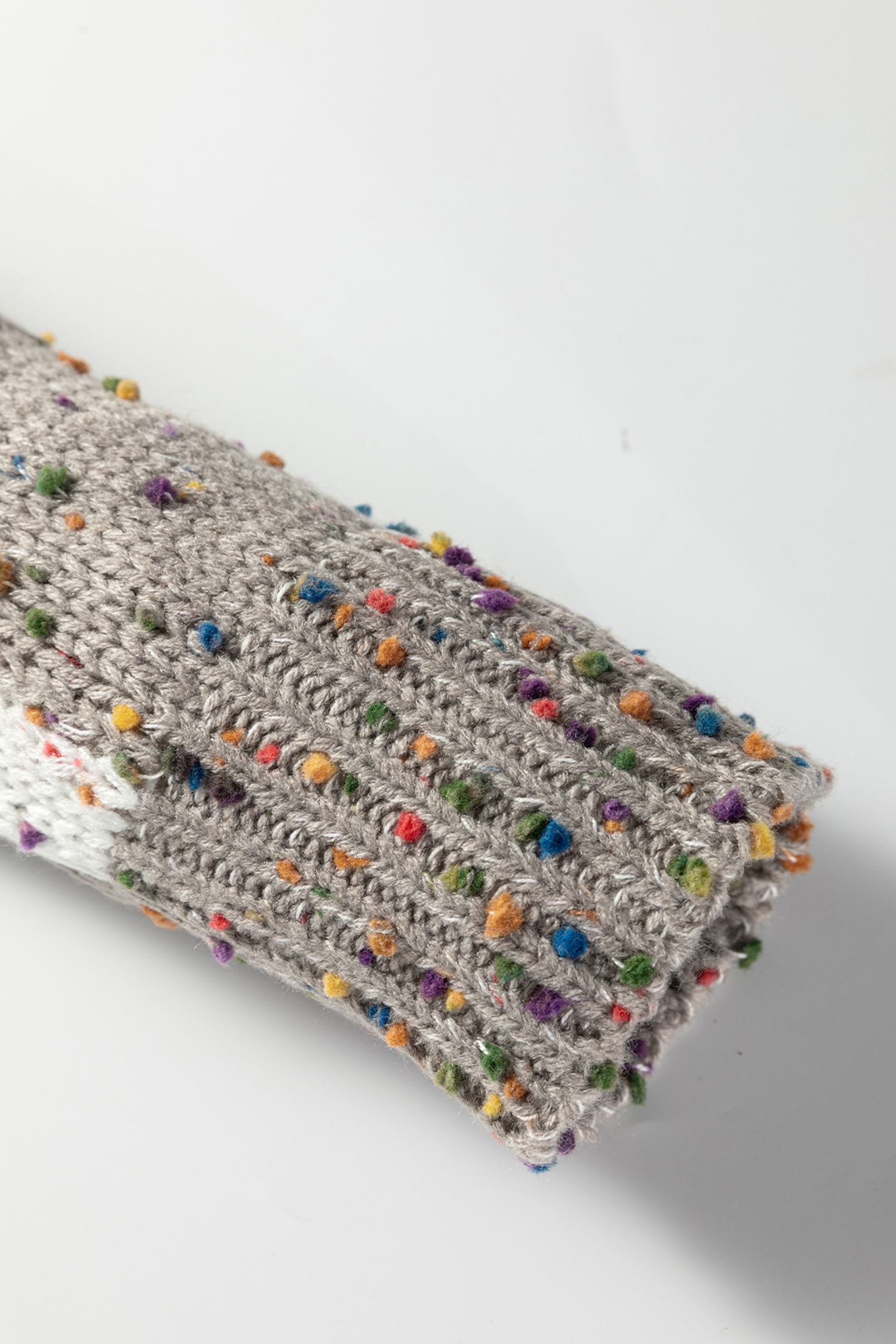 Brown Confetti Dot Checkered Print Open Cardigan with Pockets