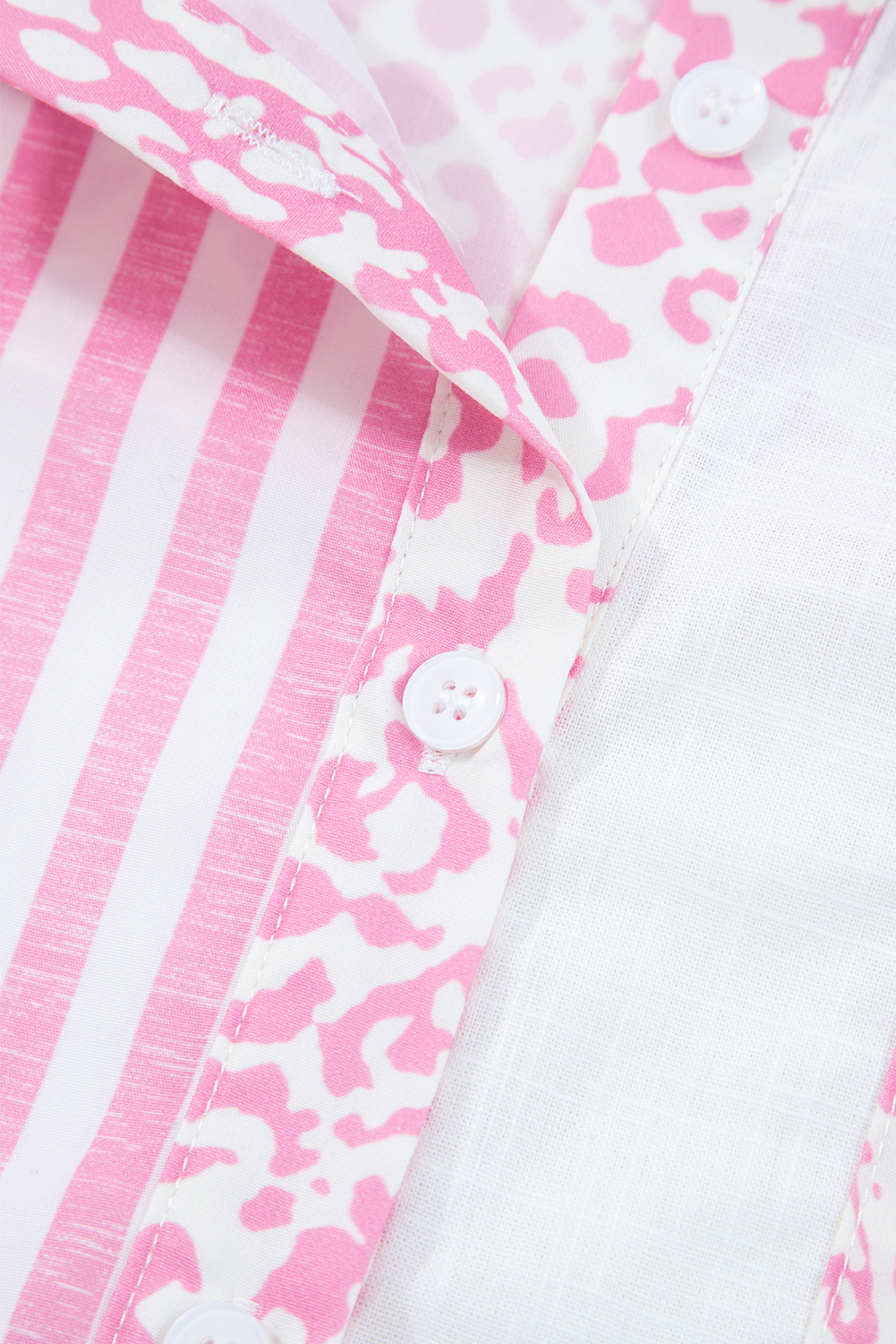 Sky Blue Leopard Striped Western Casual Shirt