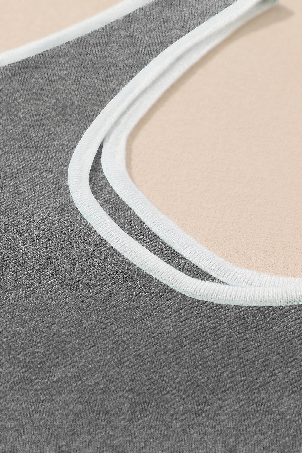 Dark Green Lightweight Ribbed Knit Contrast Trim Sweater Vest