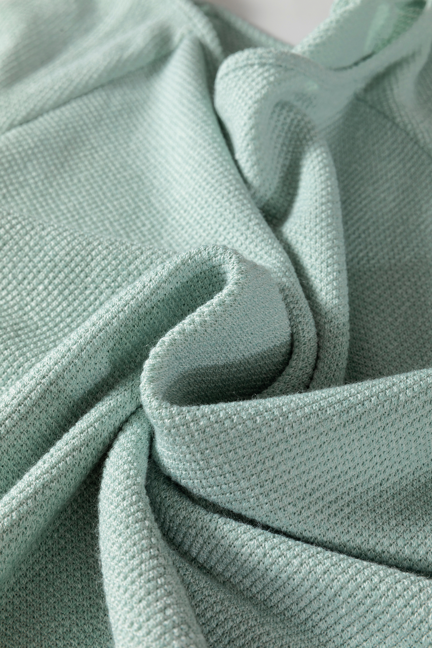 Moonlight Jade Textured Raglan Sleeve Knit Loose Top