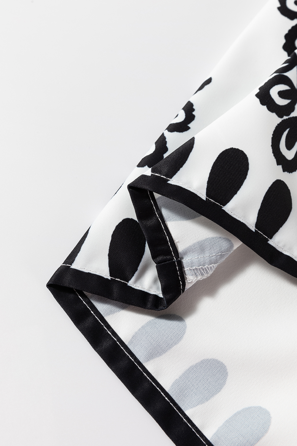 Beige Geometric Printed Sleeveless Hollowed Bowknot Back Mini Dress