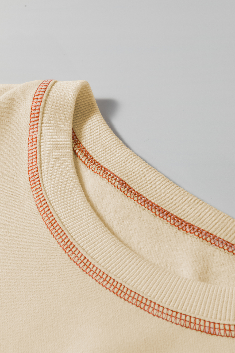 Contrast Stitching Split Baggy Sweatshirt