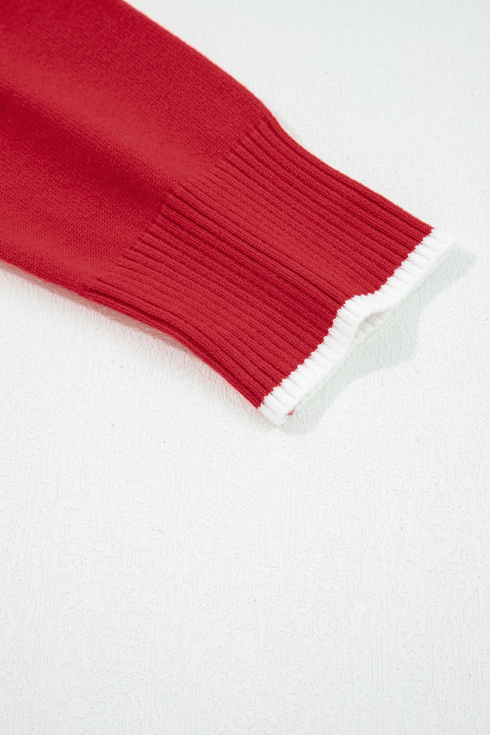 Black Contrast Trim Big Bow Accent Holiday Cropped Sweater