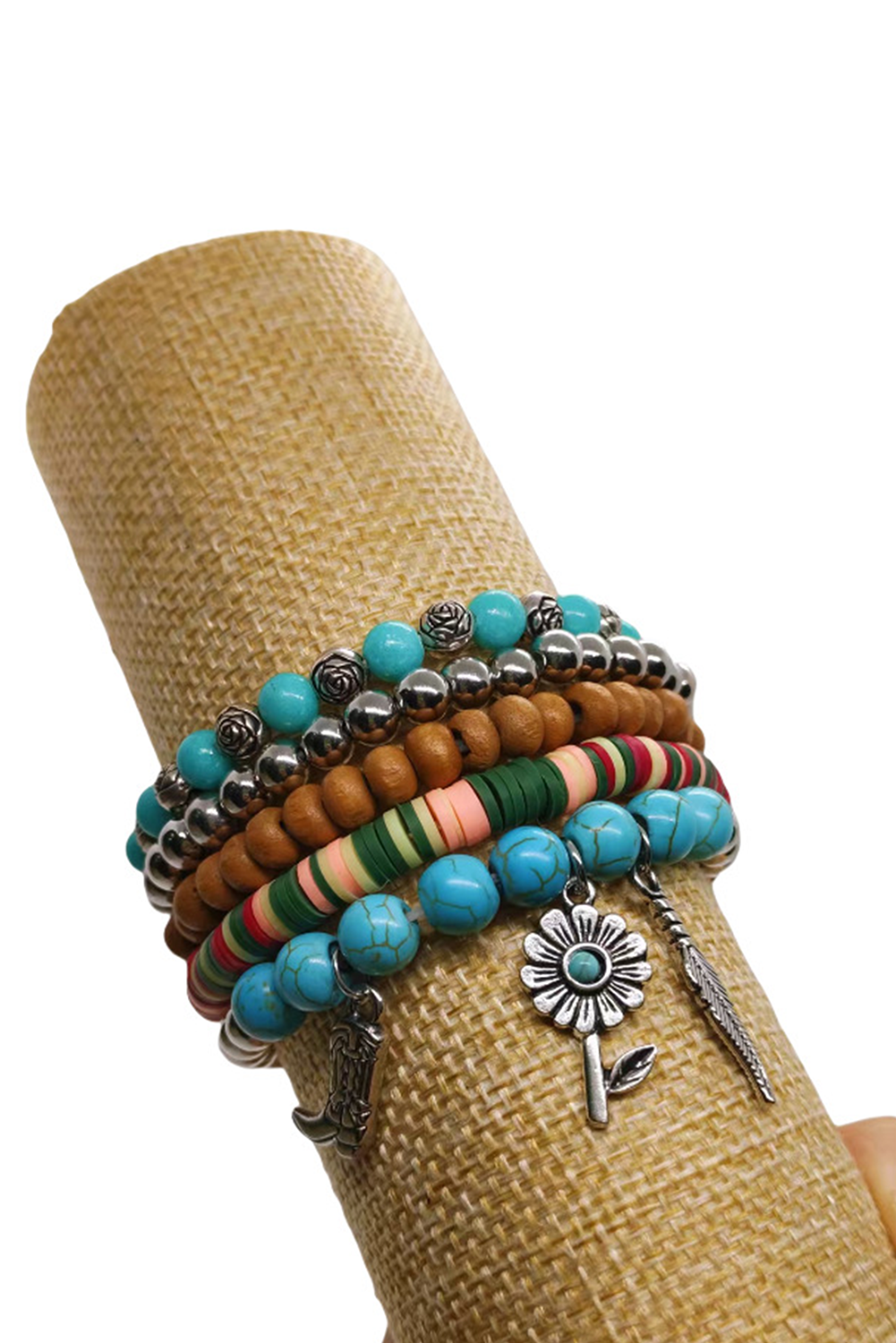 Turquoise Beading Western Multi Layer Bracelet