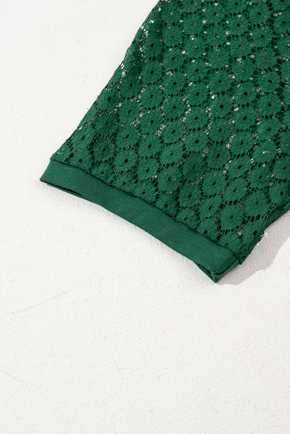 Navy Blue Contrast Lace Raglan Sleeve Pleated Detail Shift Dress