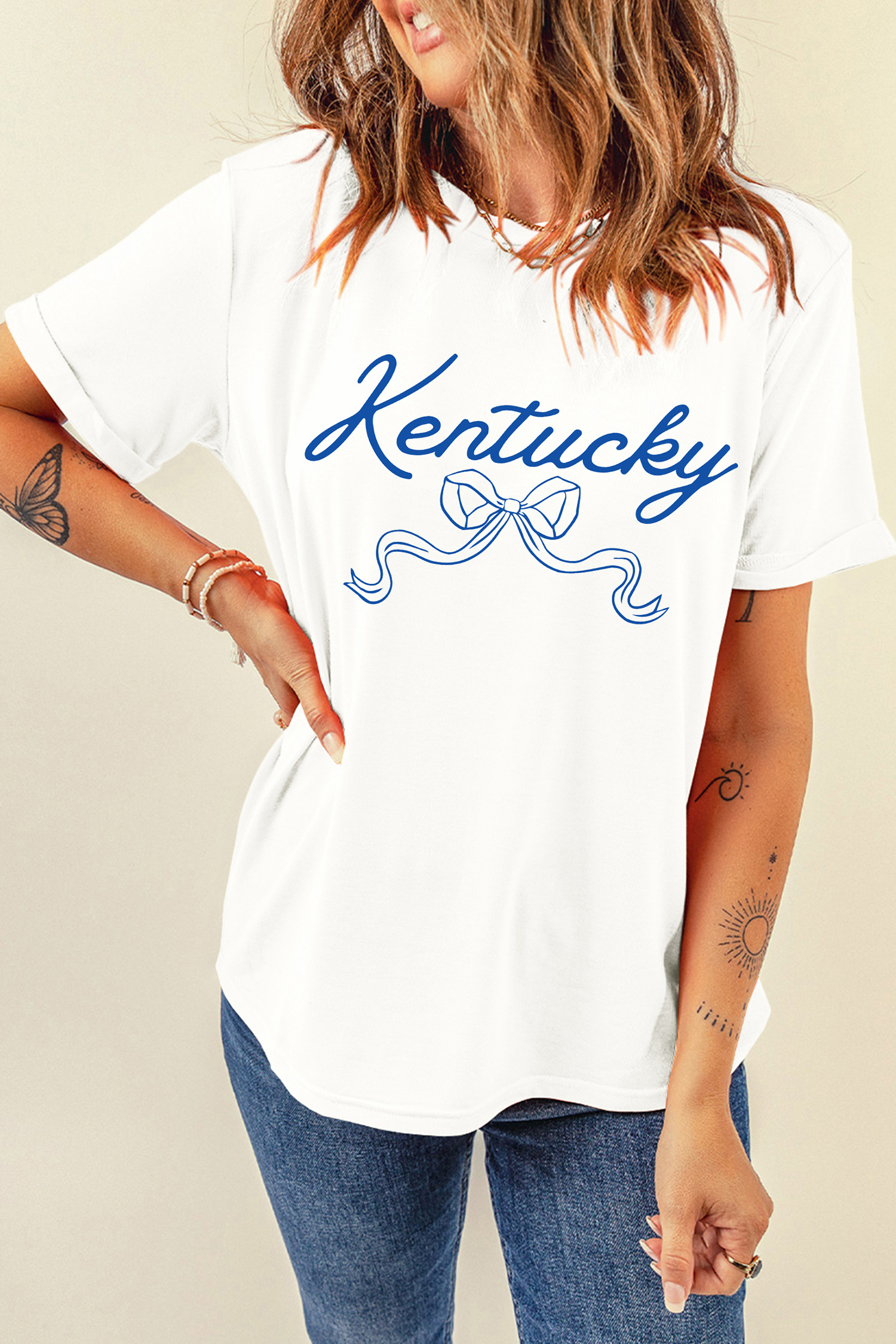 Green Camouflage KENTUCKY Crew Neck Summer Top