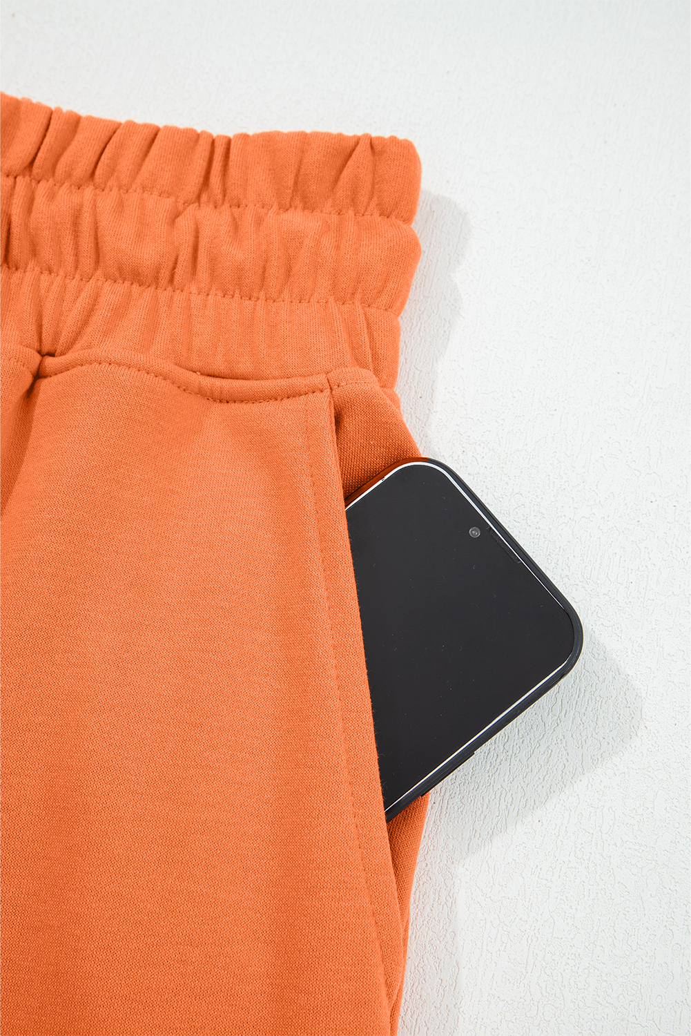 Bright Green Drop Shoulder Puff Sleeve Crop Pullover Drawstring Wide Leg Pants Set