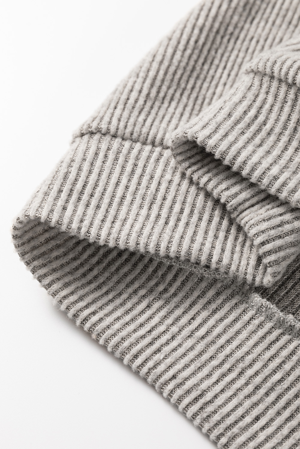 Contrast Ribbed Loose Fit Long Sleeve Top