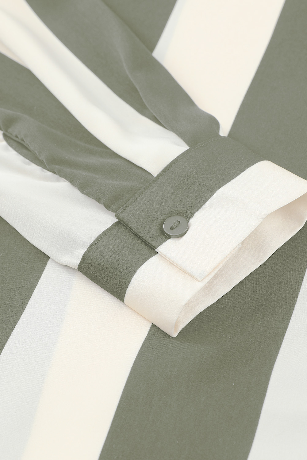 Green Striped Soft Relaxed Button Up Shirt