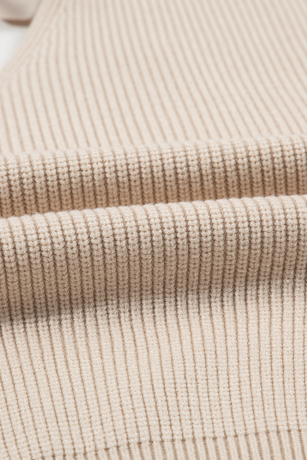 Racing Red Lantern Sleeve V Neck Knot Back Sweater