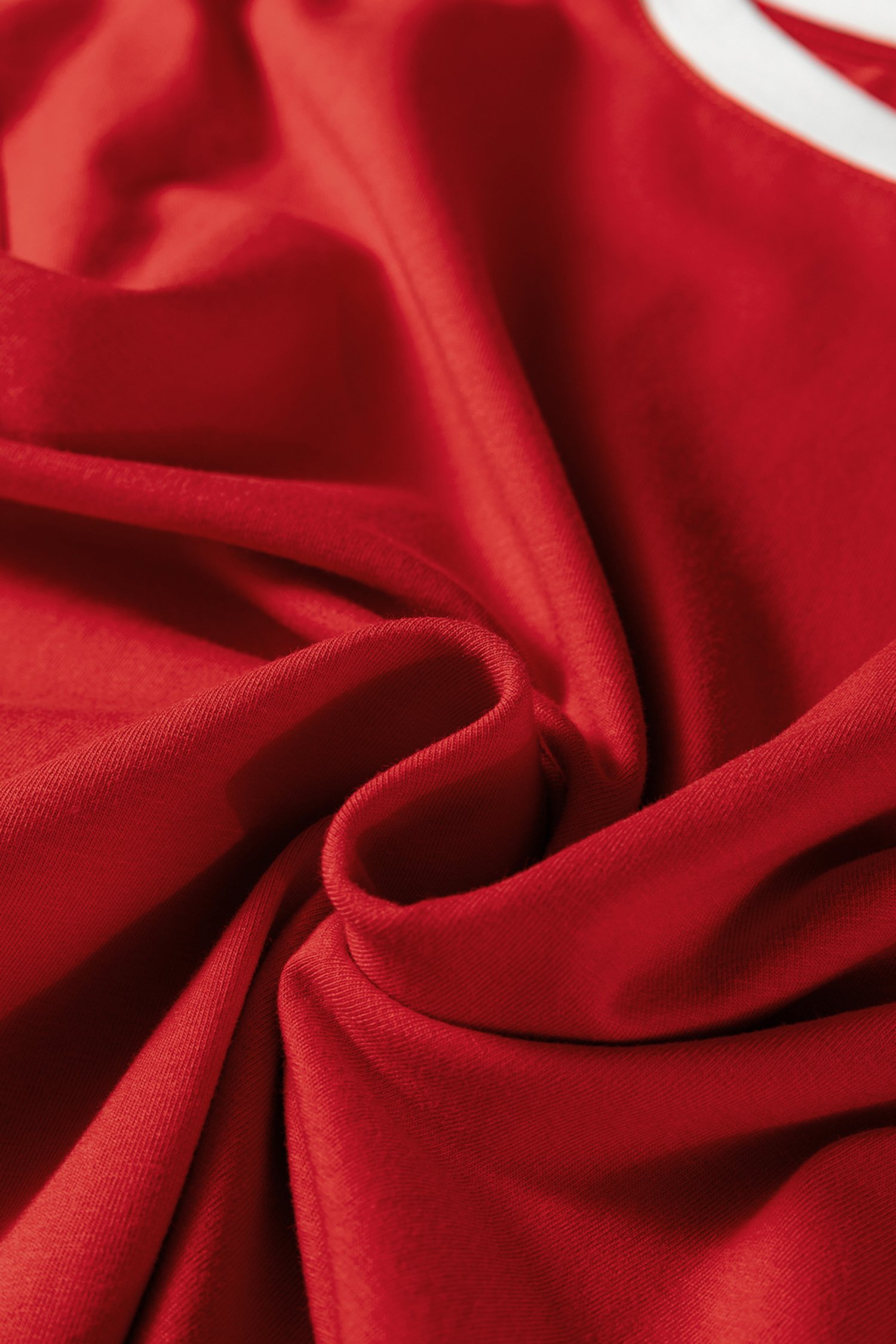 Dark Brown Varsity Striped Accent Contrast Crew Neck Long Sleeve T Shirt