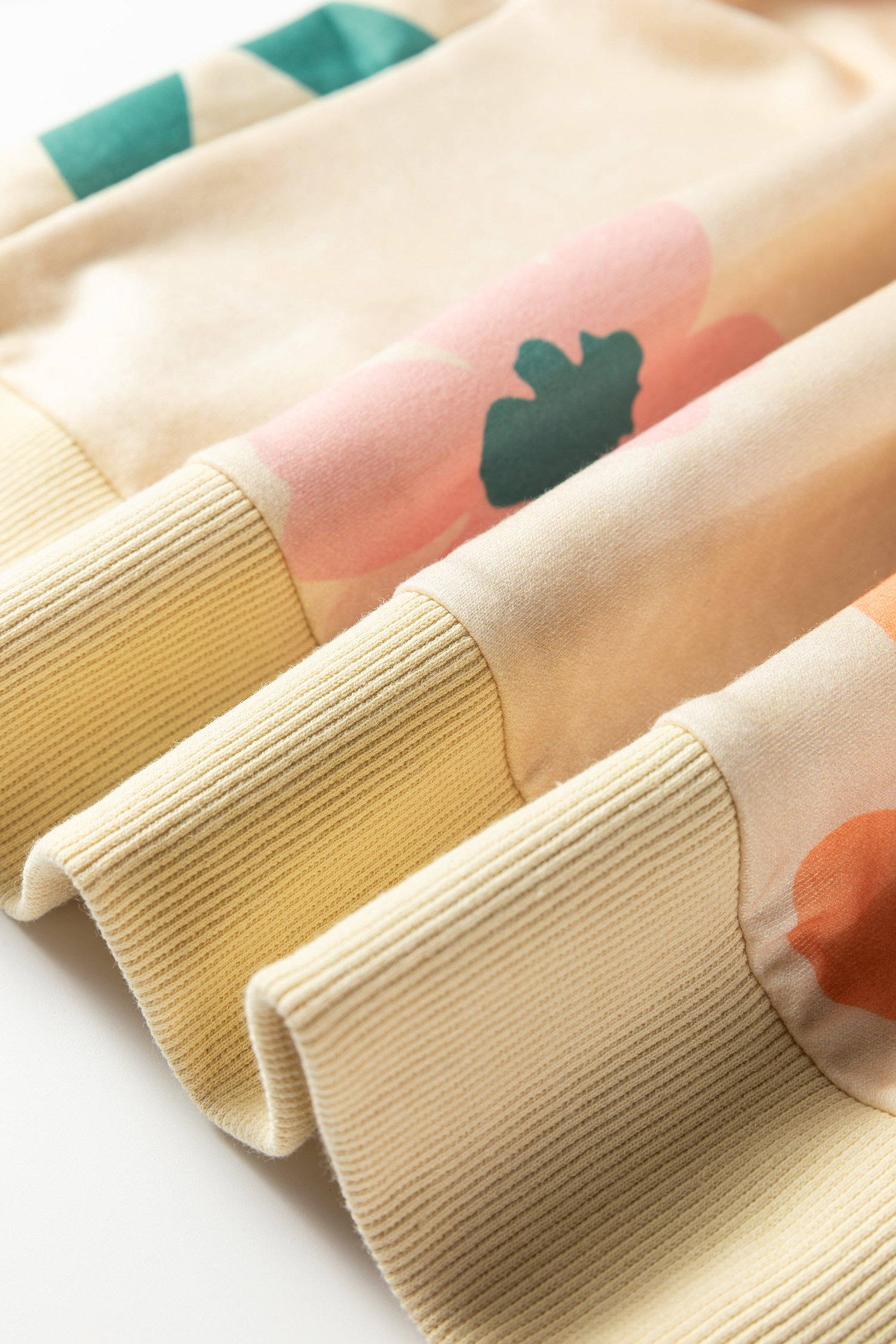 Khaki Mineral Washed French Terry Flower Print Sweatshirt