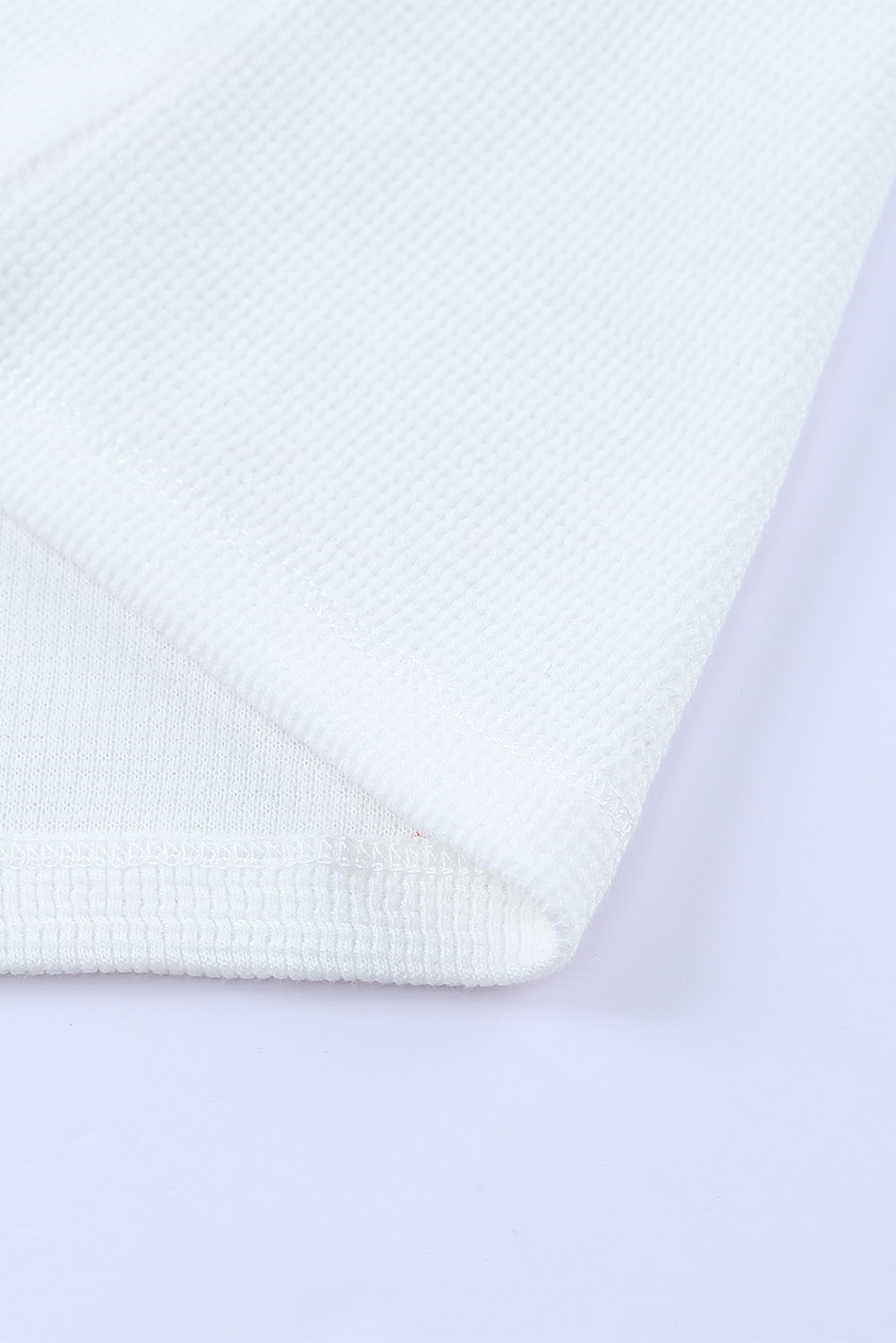 Black Waffle Knit Henley Top