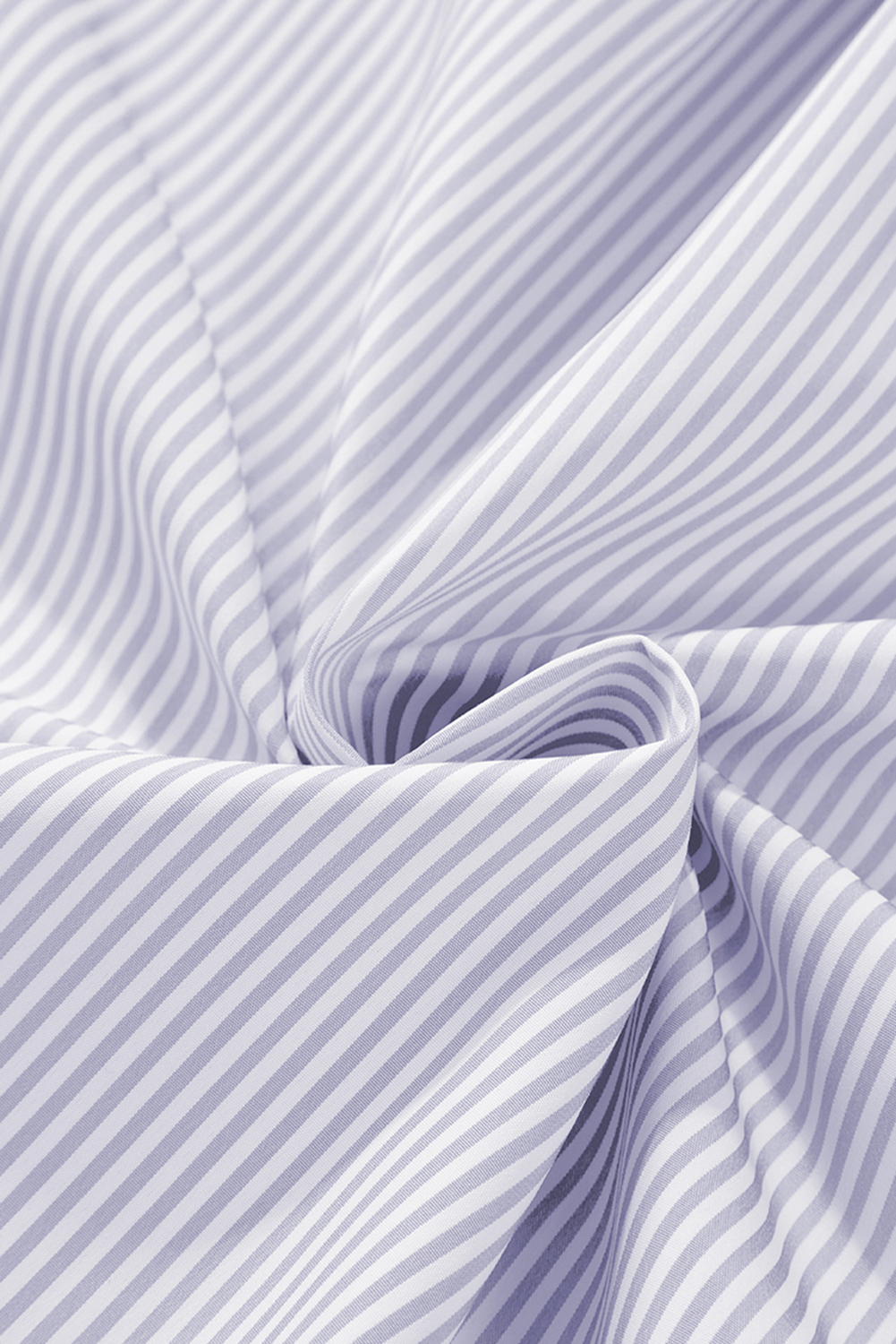 Grass Green Striped Shirred Cuff Buttoned Loose Fit Shirt