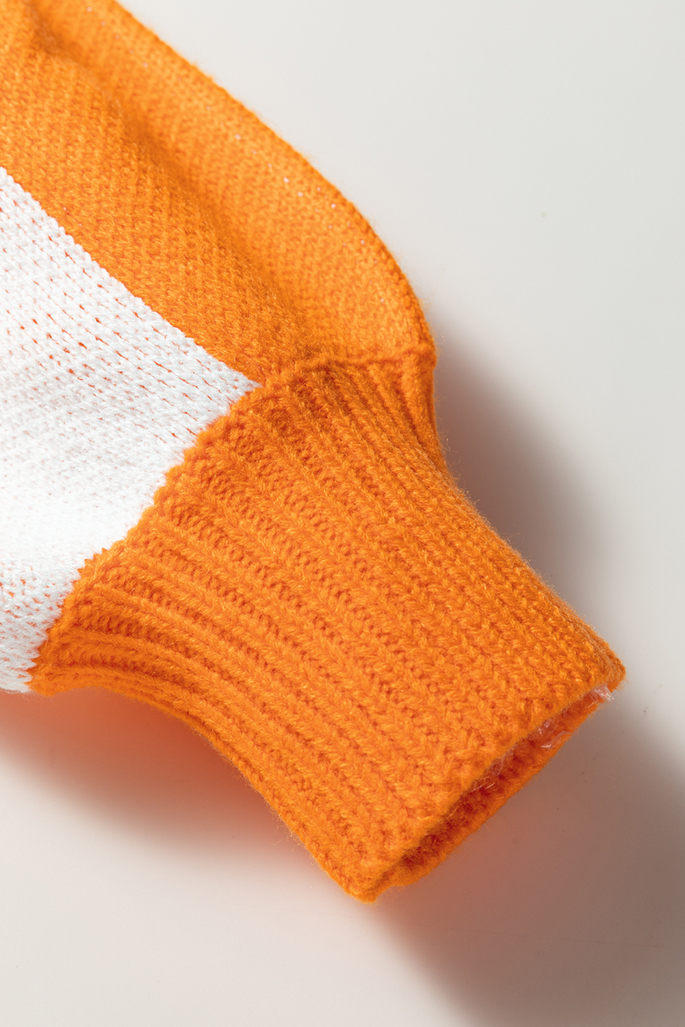 Mist Green Checkered Pattern Polo Collar Loose Sweater