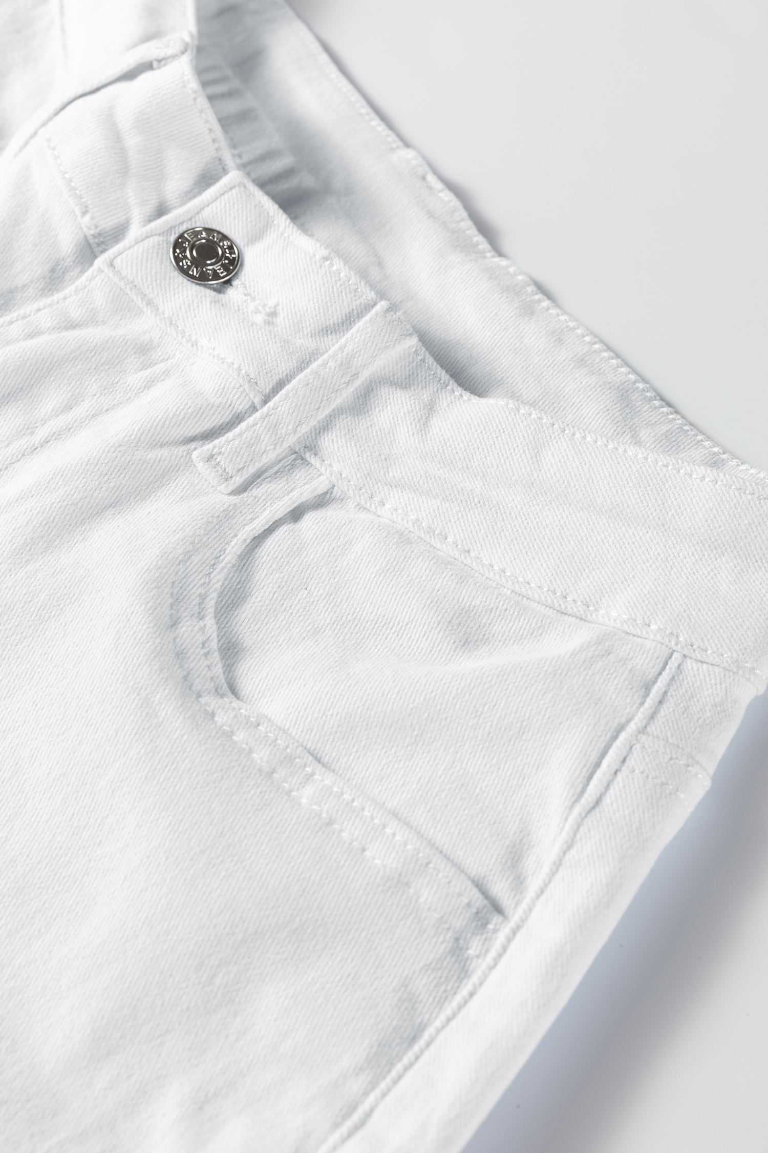 White Bow Knot Side Detail Straight Leg Loose Jeans