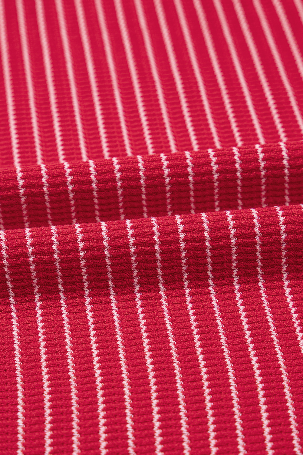 Red Stripe Criss Cross Side Slits Slim Fit Sleeveless Midi Dress