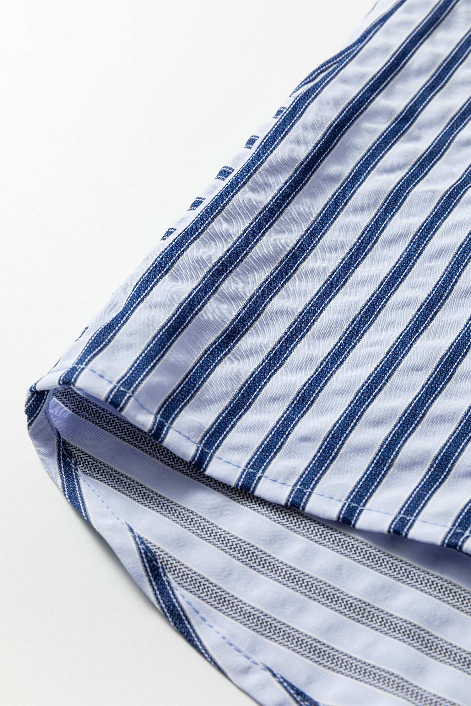 Blue Stripe Button Down Long Sleeve Loose Shirt