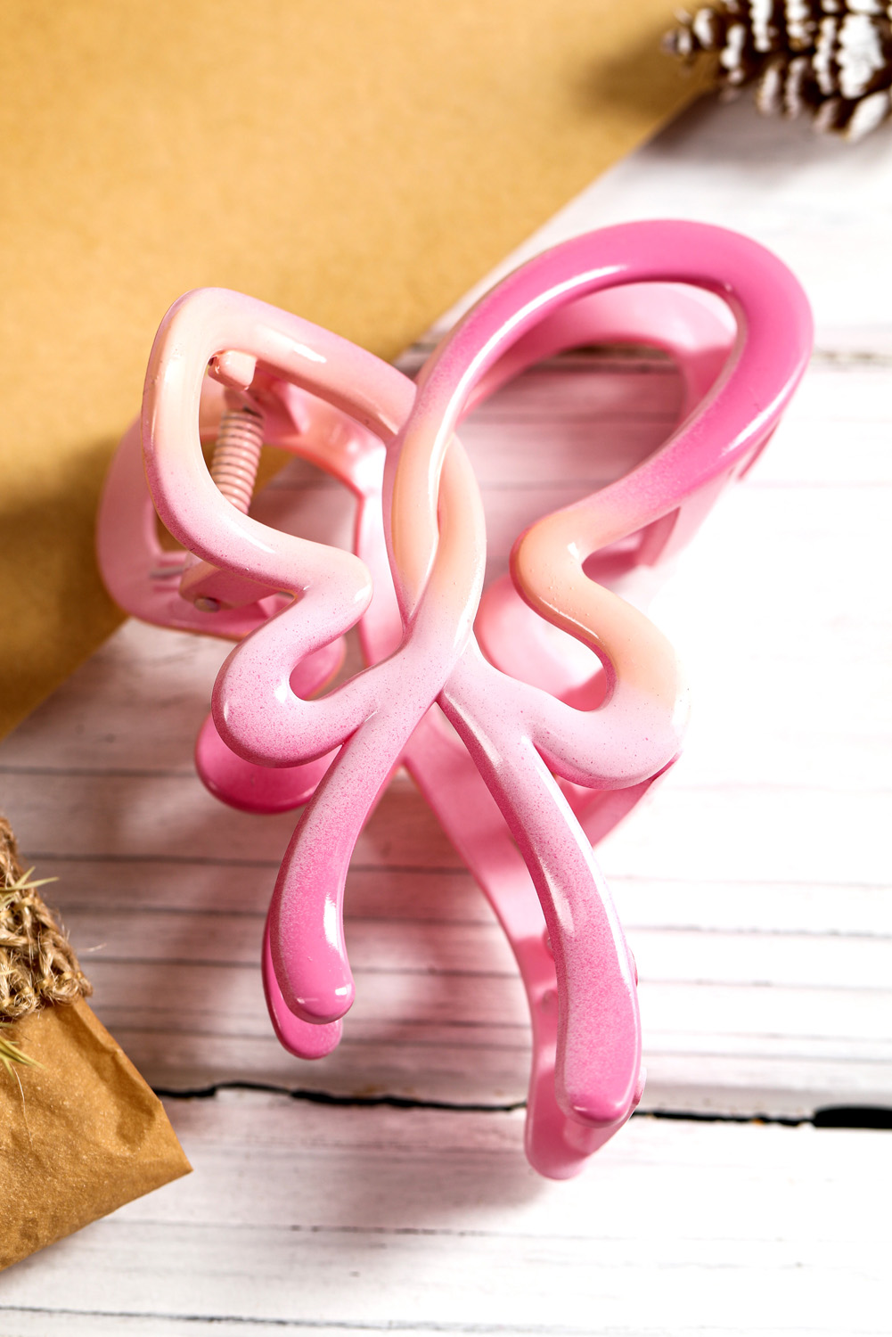 Bonbon Butterfly Shape Glossy Hair Claw Clip