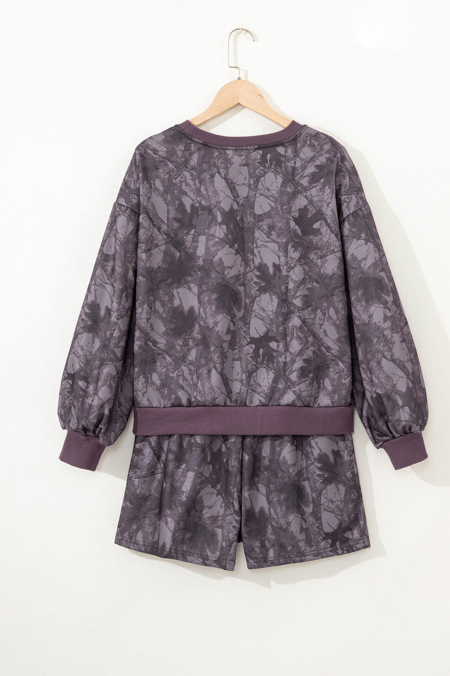 Beige Camo Print Baggy Drawstring Jogger Sweatpants