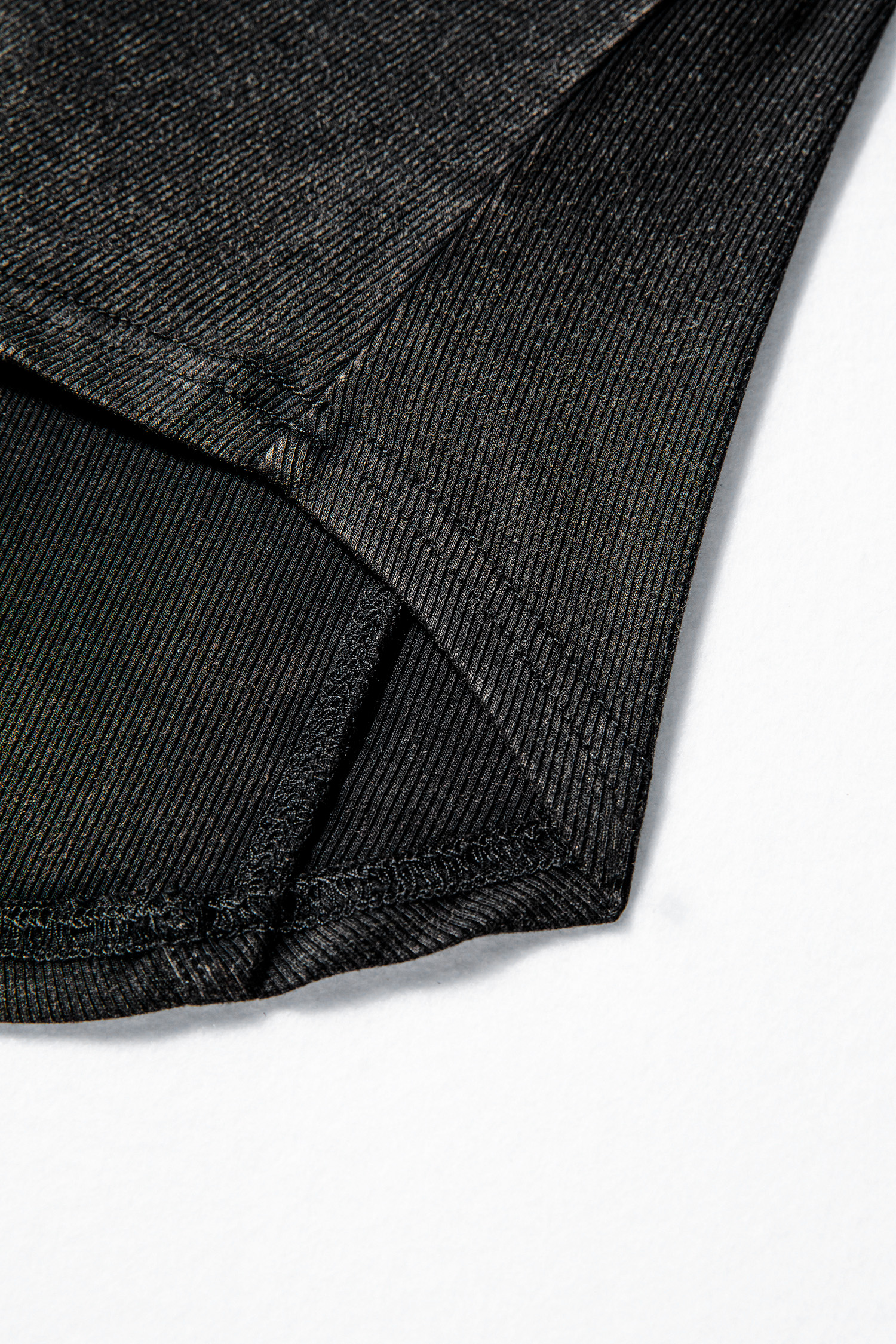 Burgundy Exposed Seam Ribbed Long Sleeve Top