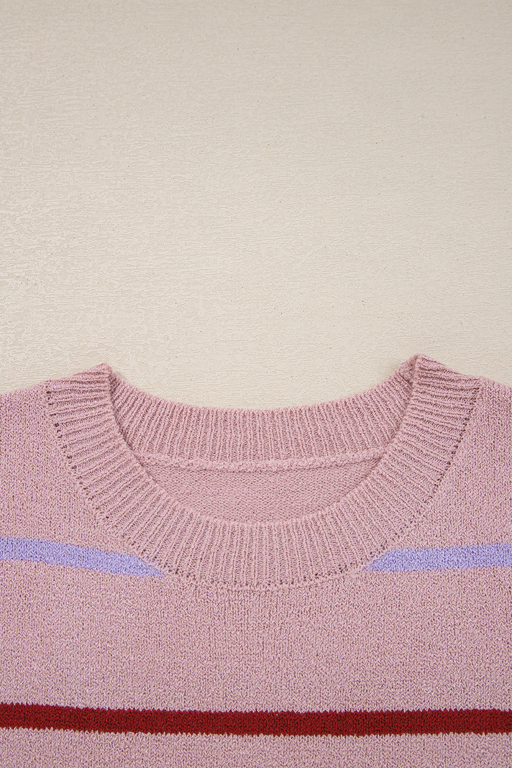 Multicolour Striped Buttoned Front V Neck Drop Shoulder Cardigan Sweater