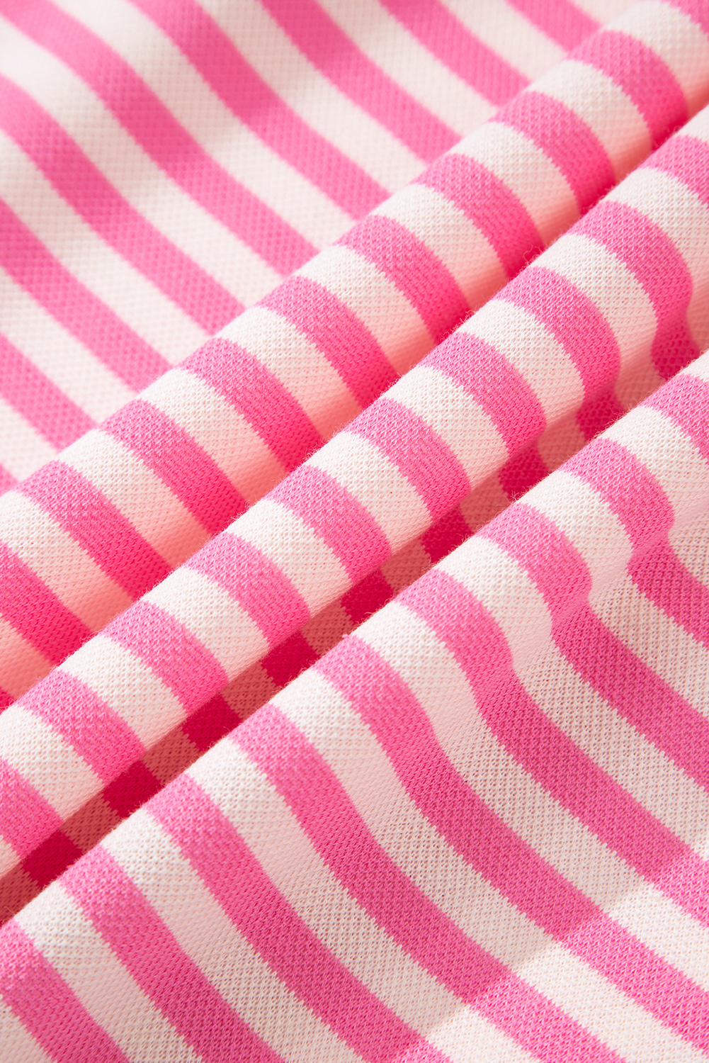 Red Stripe Bowknot Cutout Back Drop Shoulder Wide Bracelet Sleeve Loose Tee