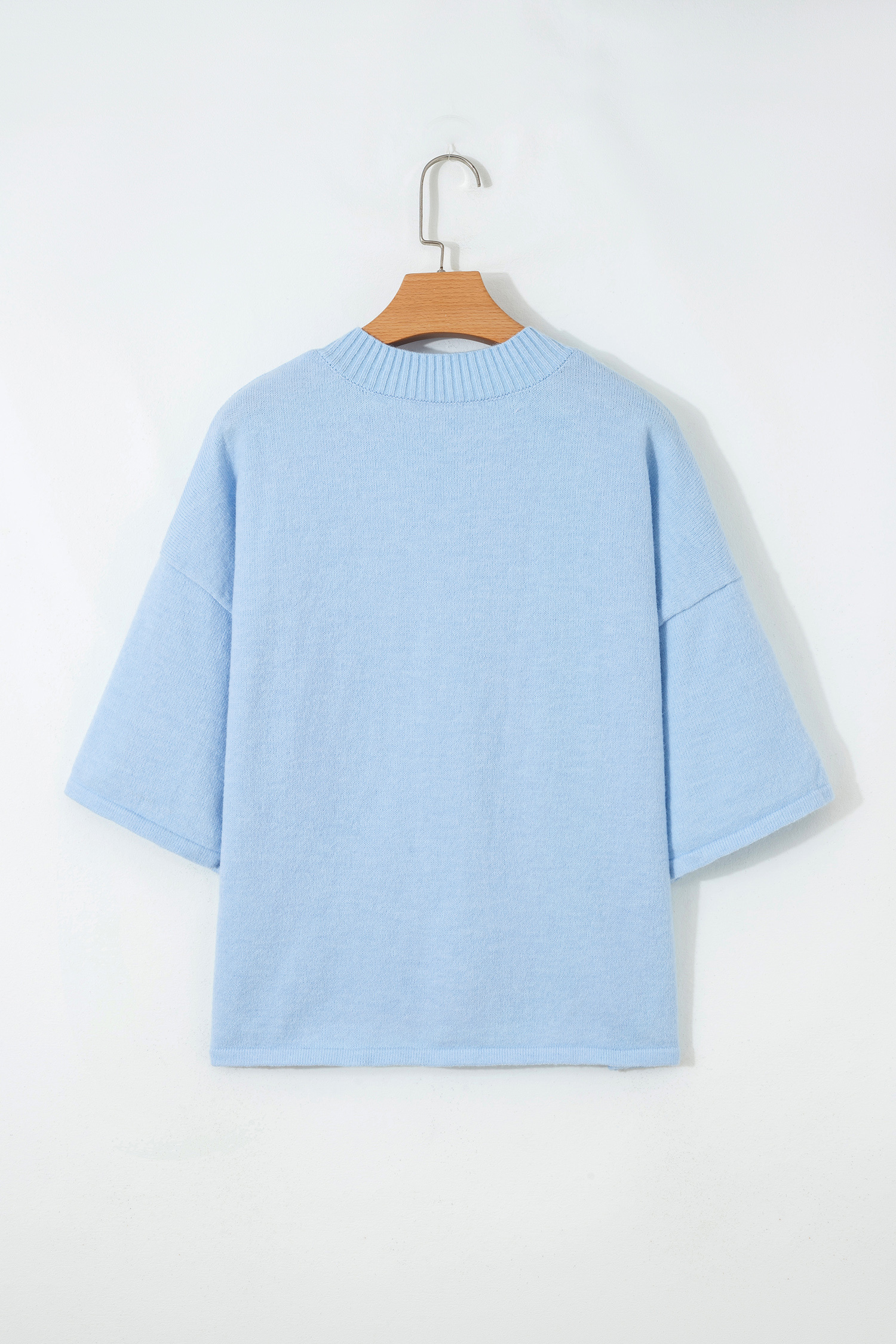 Lavendula 3/4 Sleeve Boxy Knit Button Down Sweater Cardigan