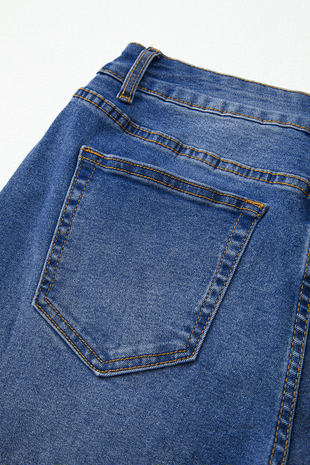 Real Teal Raw Hem Unique Cuffs Straight High Rise Loose Jeans